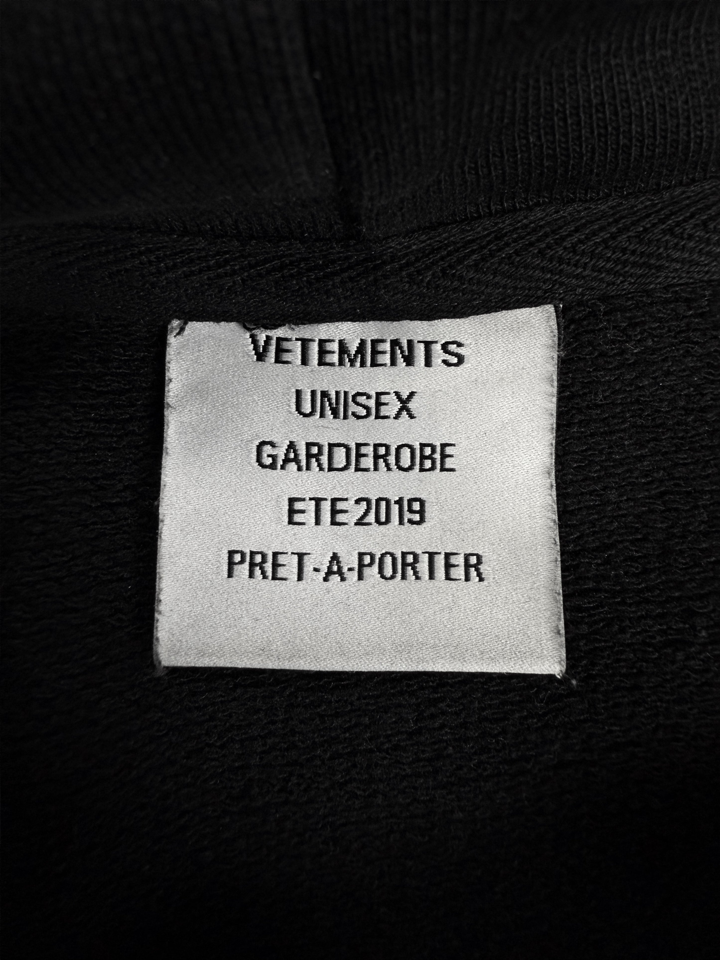 SS19 Vetements ‘Target’ Gun Shot Black Oversized Hoodie