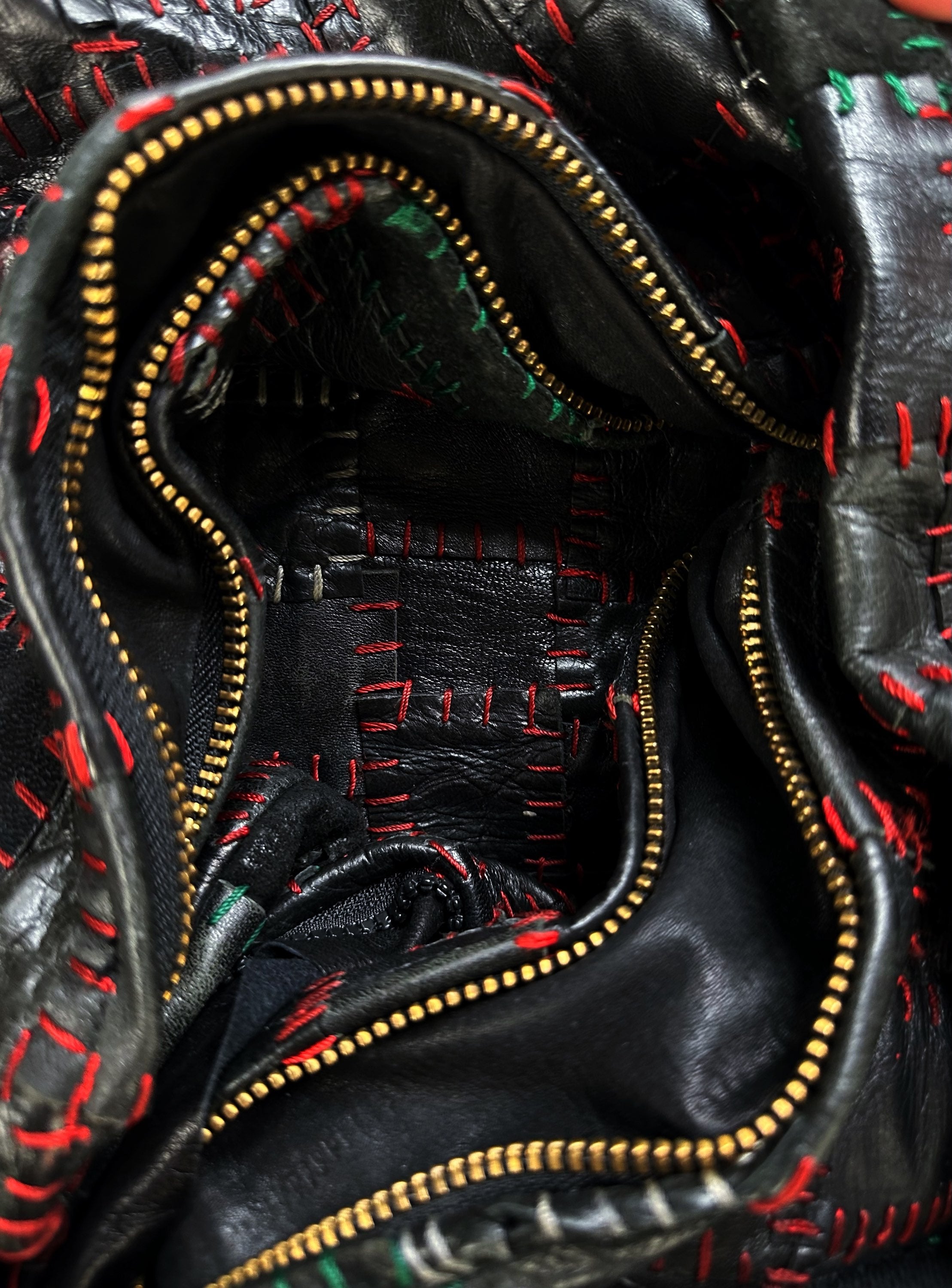 AW13 Blackmeans ‘Scab’ Calfskin Leather Patchwork Crust Pants