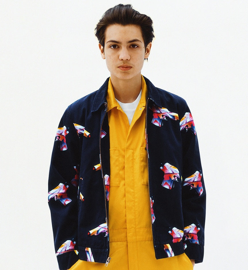 希少 supreme 16ss mendini guns workjacket SS16 SUPREME X ALESSANDRA MENDINI 3D GUN PRINT WORK JACKET