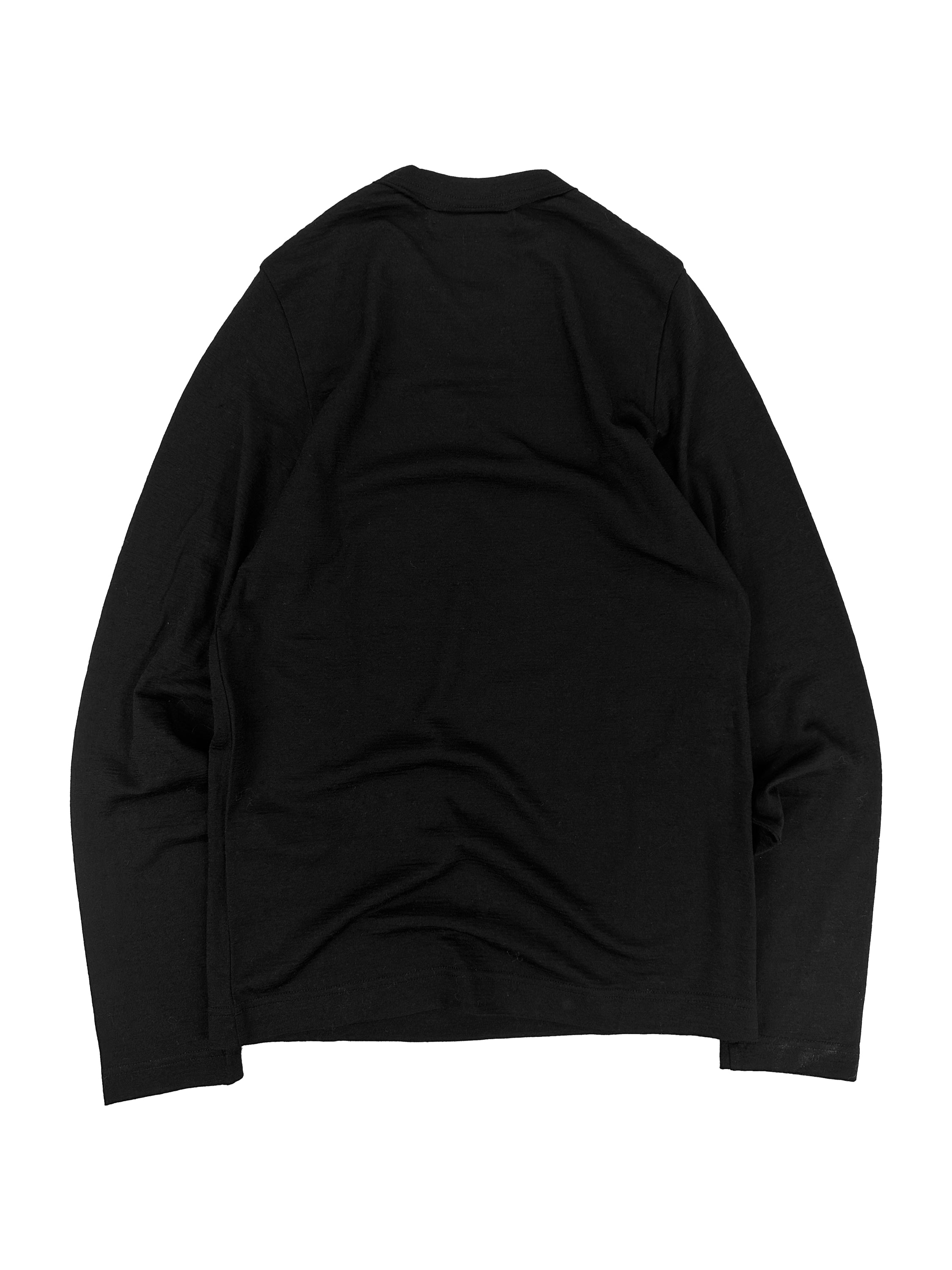 Comme des Garçons Gothic Script Black Long Sleeve Shirt