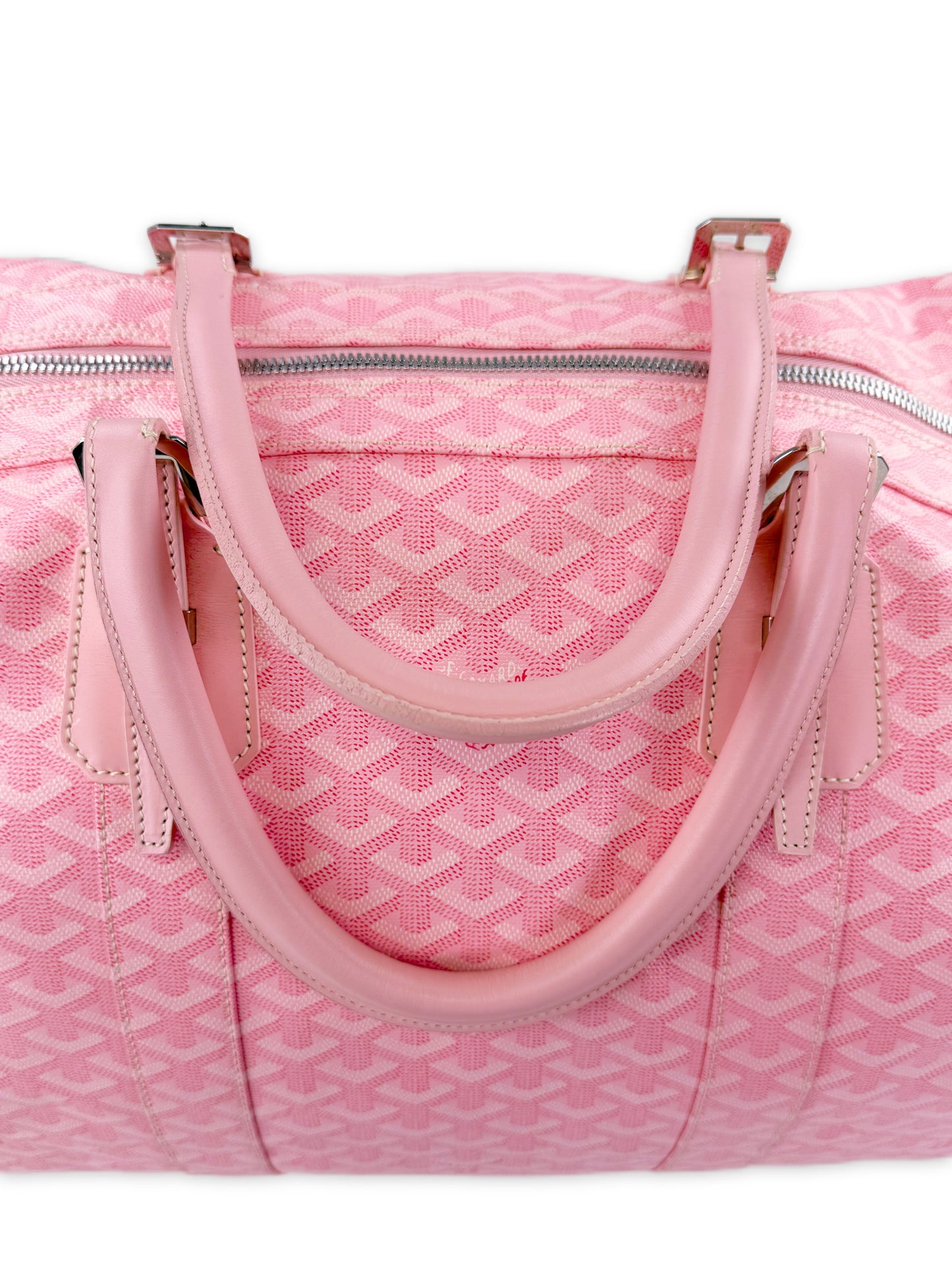2008 Goyard 60 Sakura Baby Pink Japan Exclusive Croisière Leather Duffle Bag