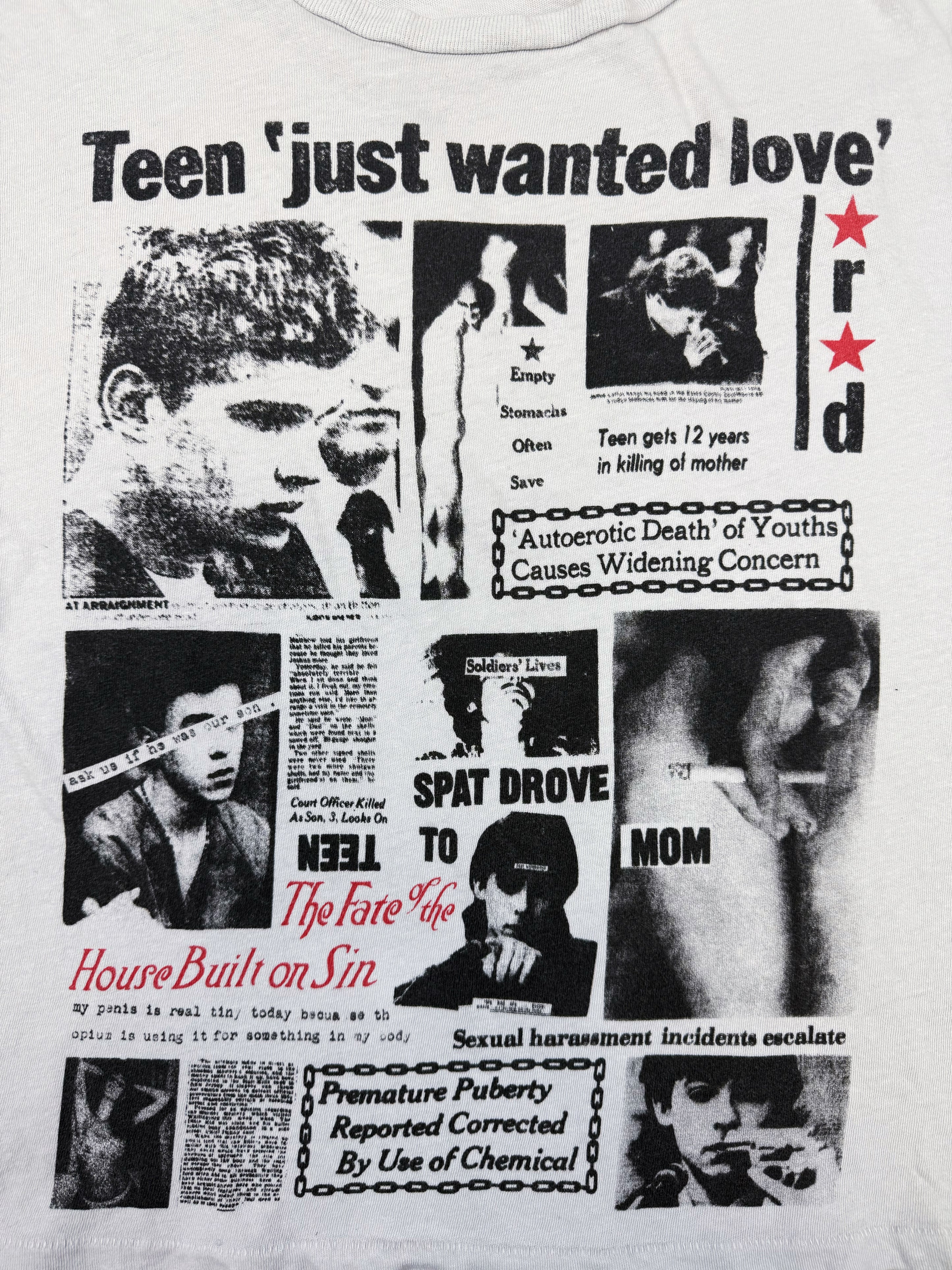 Enfants Riches Deprimes Teen Just Wanted Love’ Cropped Graphic T-Shirt