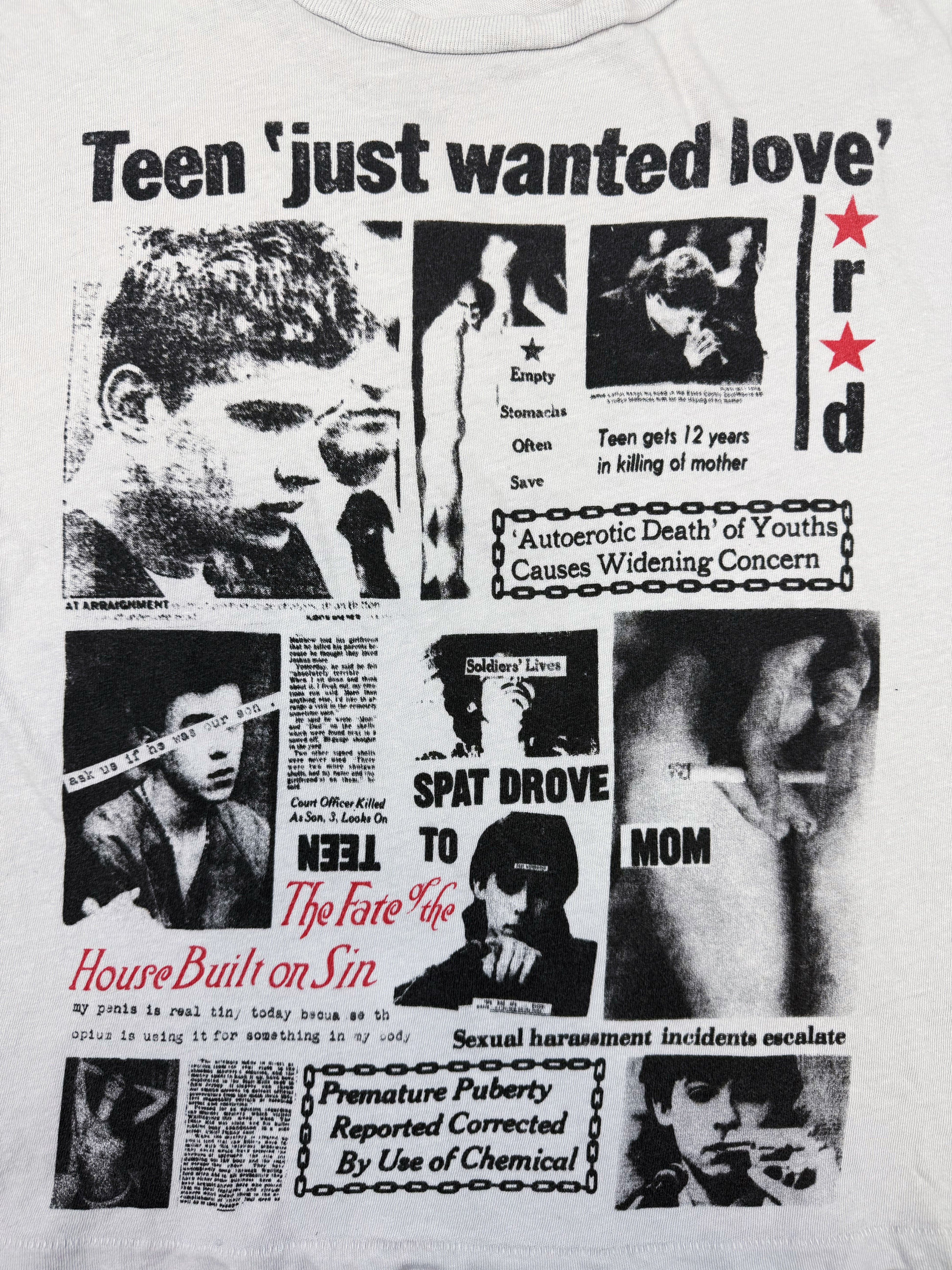 Enfants Riches Deprimes Teen Just Wanted Love’ Cropped Graphic T-Shirt