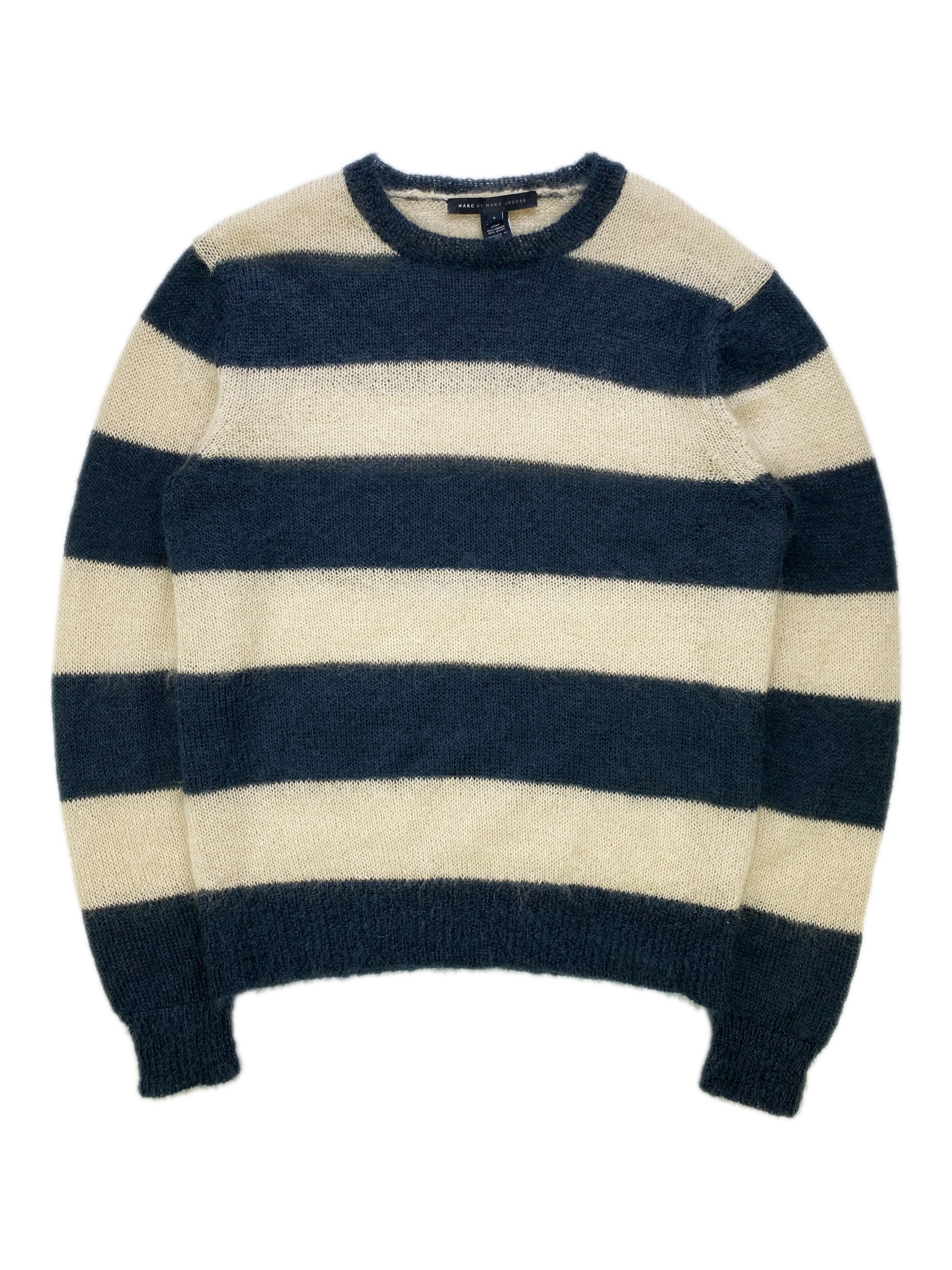 Marc Jacobs Loose Gauge Striped Mohair Knitted Sweater