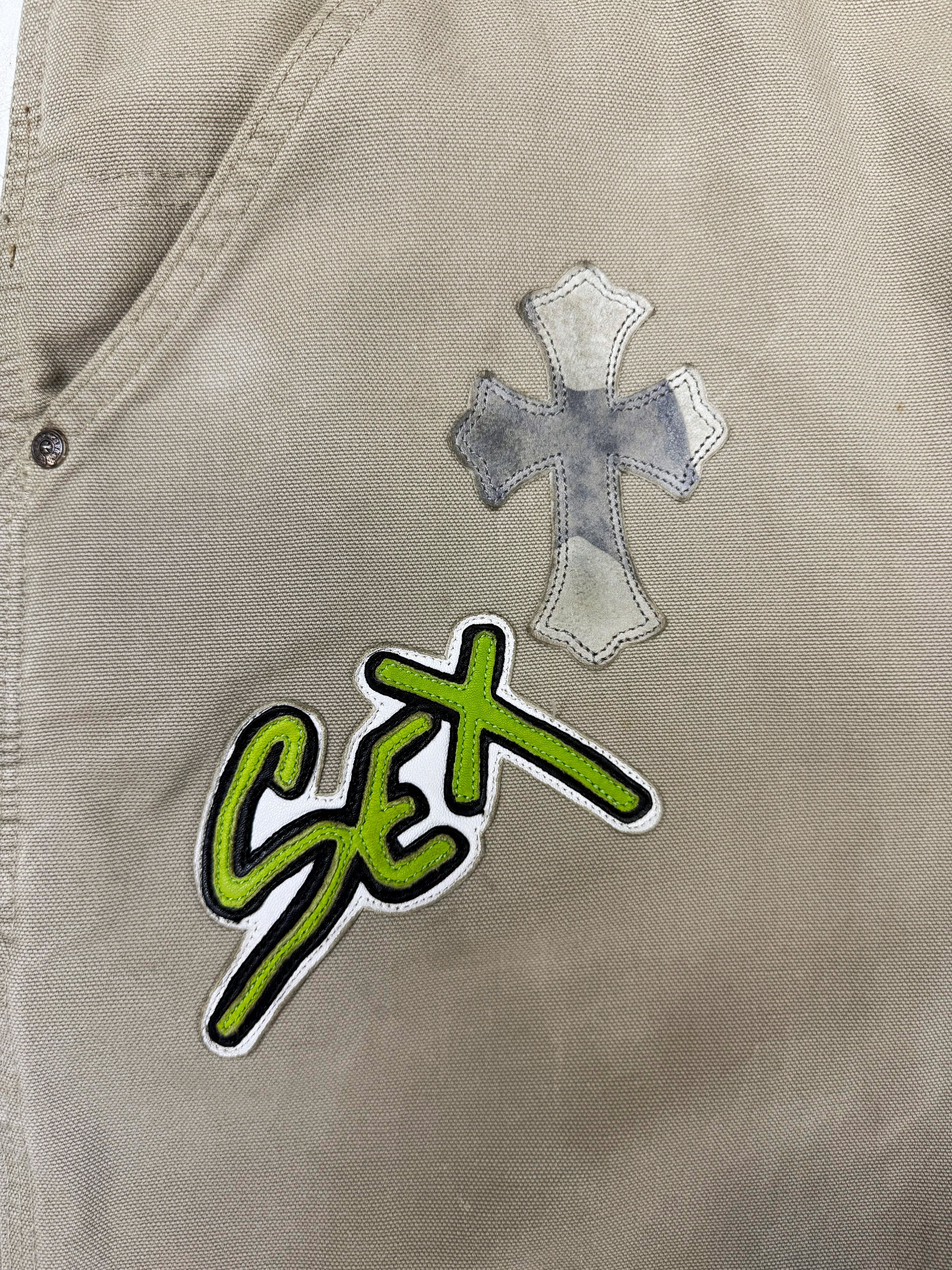 Chrome Hearts x Matty Boy Sex Records Snow Camo Cross Patch Carpenter Jeans