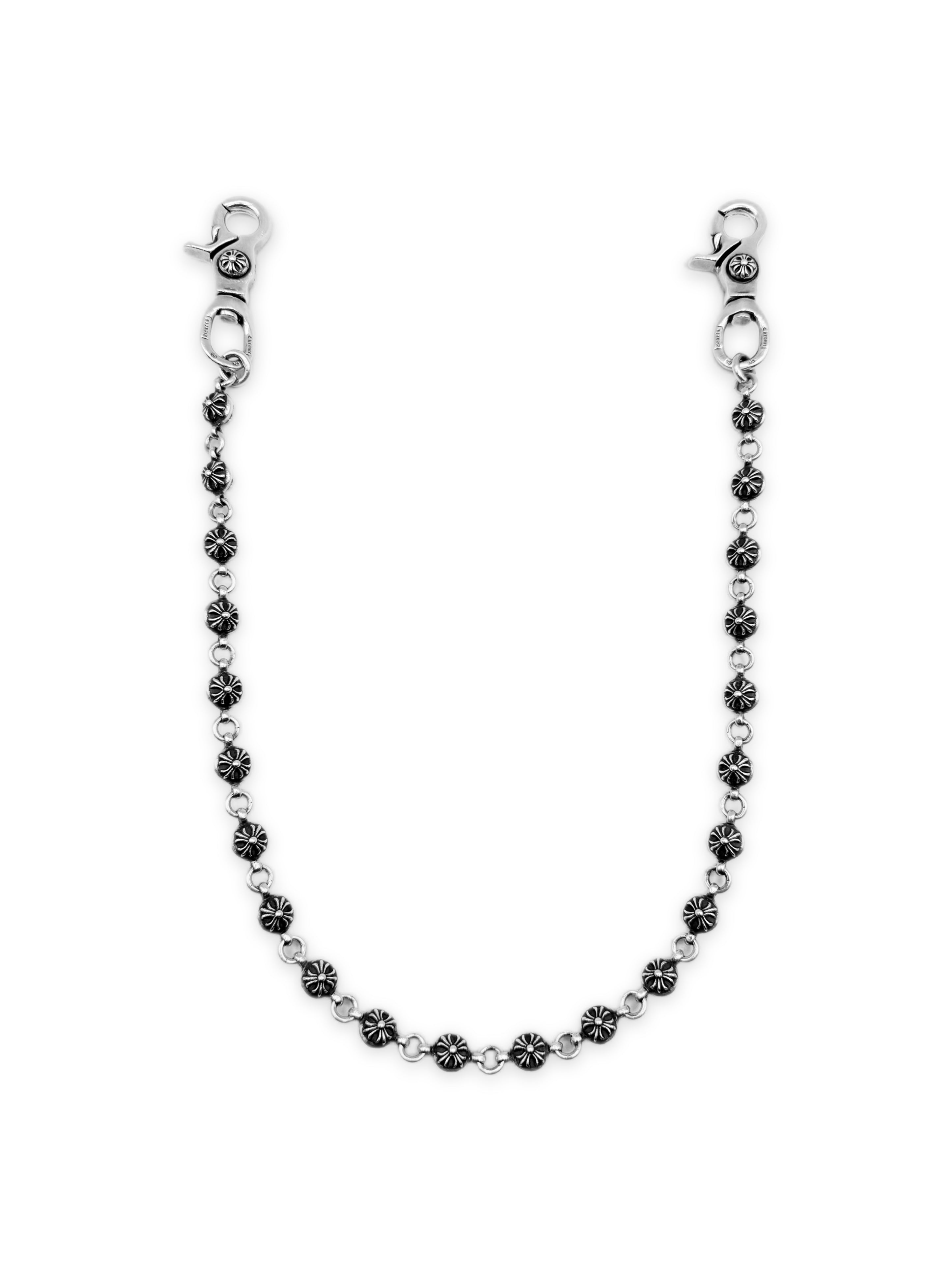 Chrome Hearts 25 in Cross Ball Double Lobster Clasp Wallet Chain