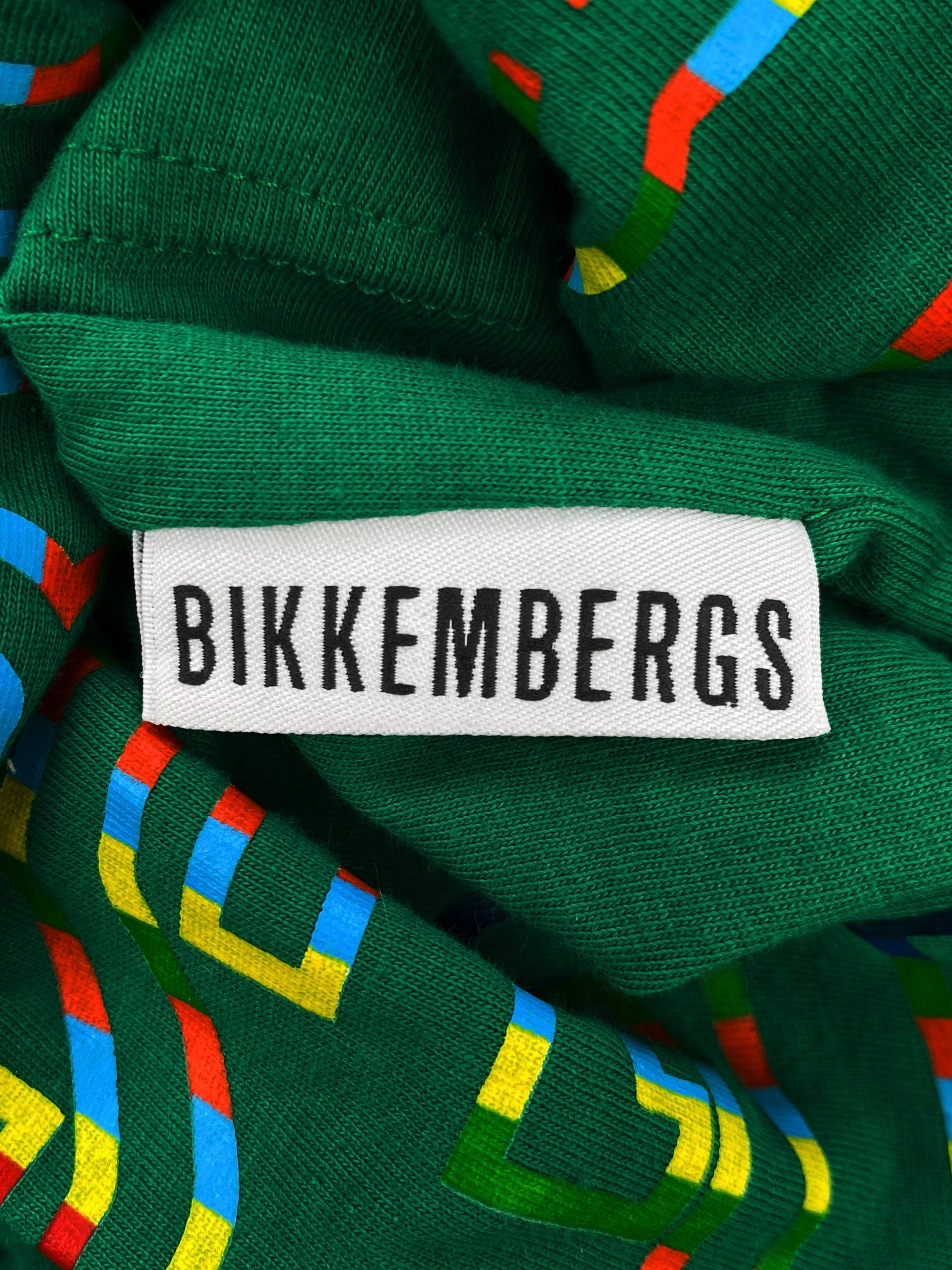 Dirk Bikkembergs Monogram Multi Colour Logo Green T-Shirt