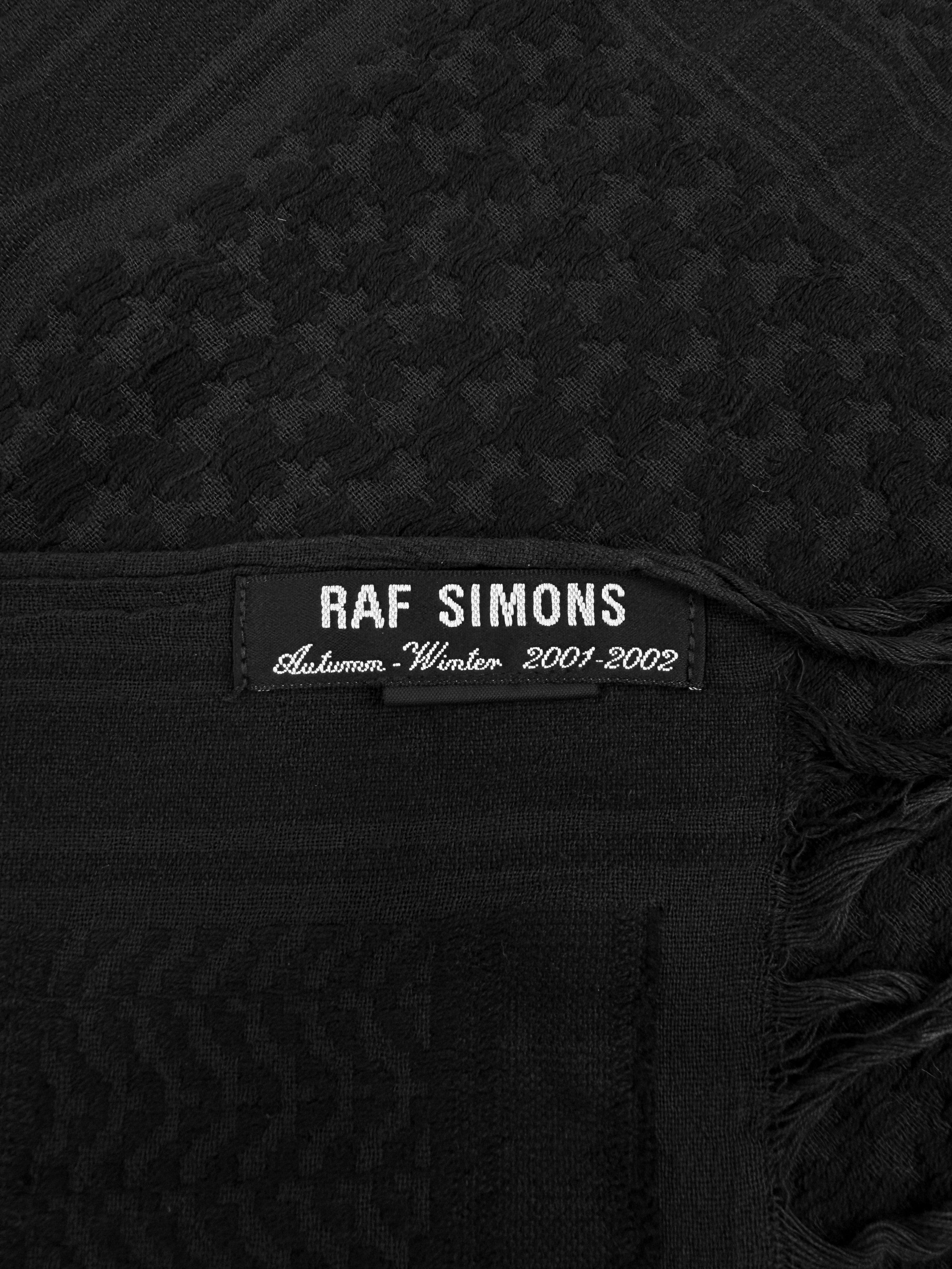 AW01 Raf Simons ‘Riot! Riot! Riot!’ Keffiyeh Square Tassel Scarf
