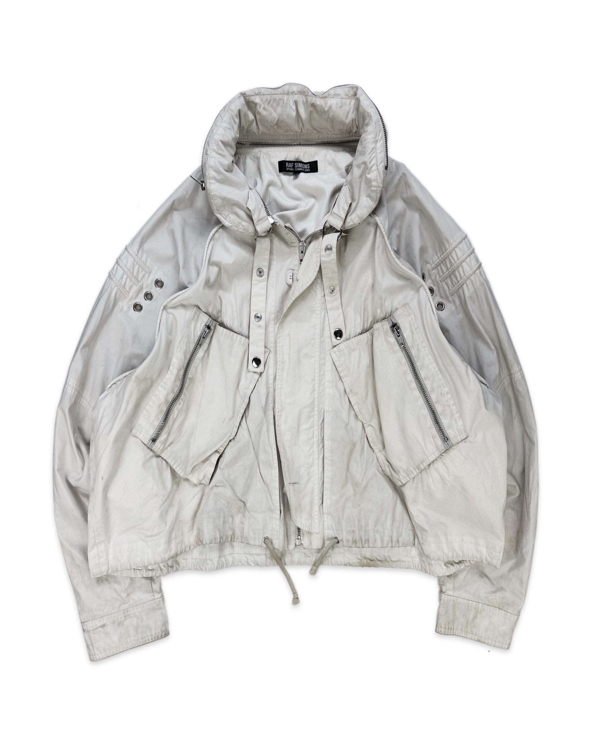 SS06 Raf Simons ‘Icarus Surgit’ White Parachute Cargo Jacket