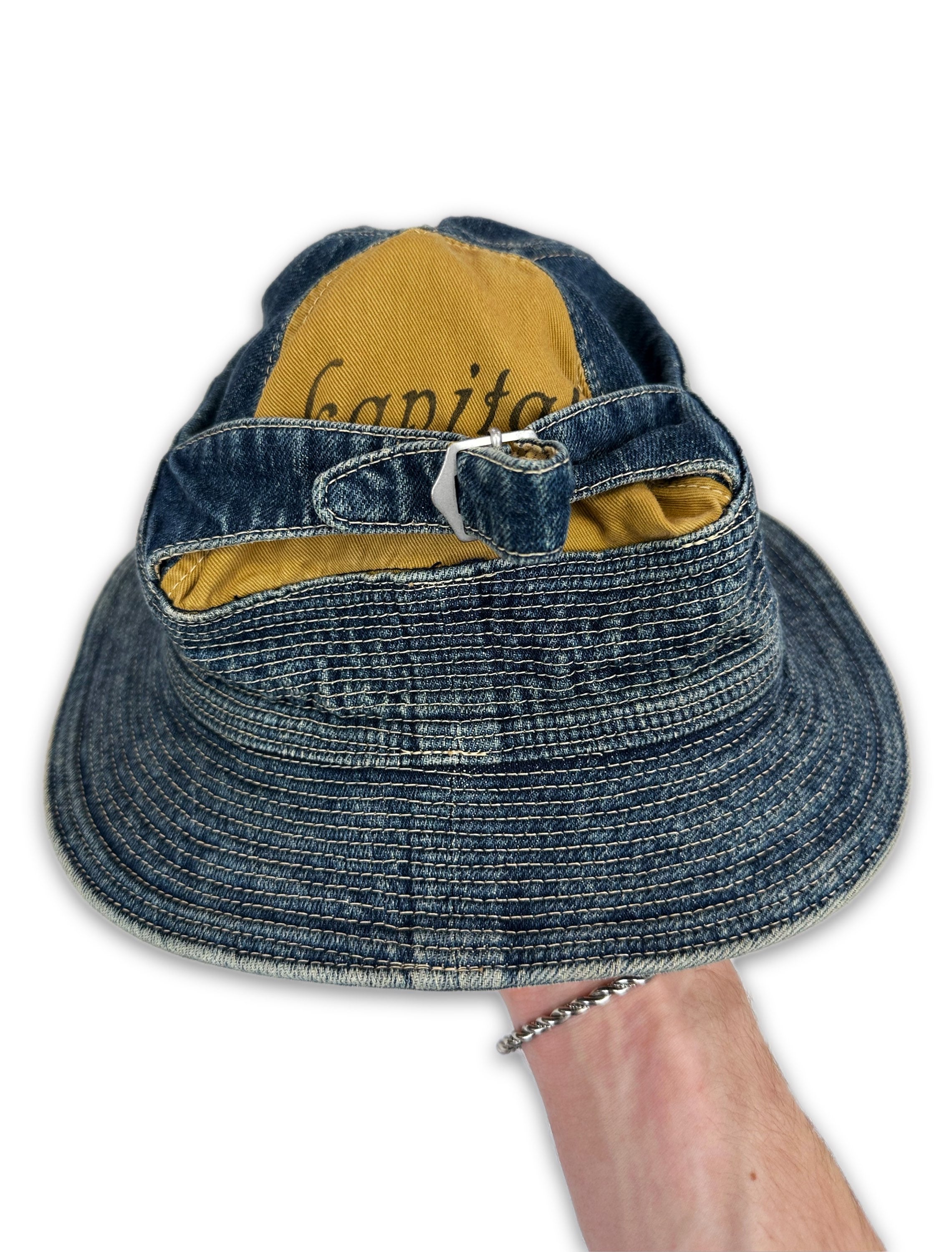 Kapital ‘Old Man &amp; the Sea’ Denim Reworked Bucket Hat
