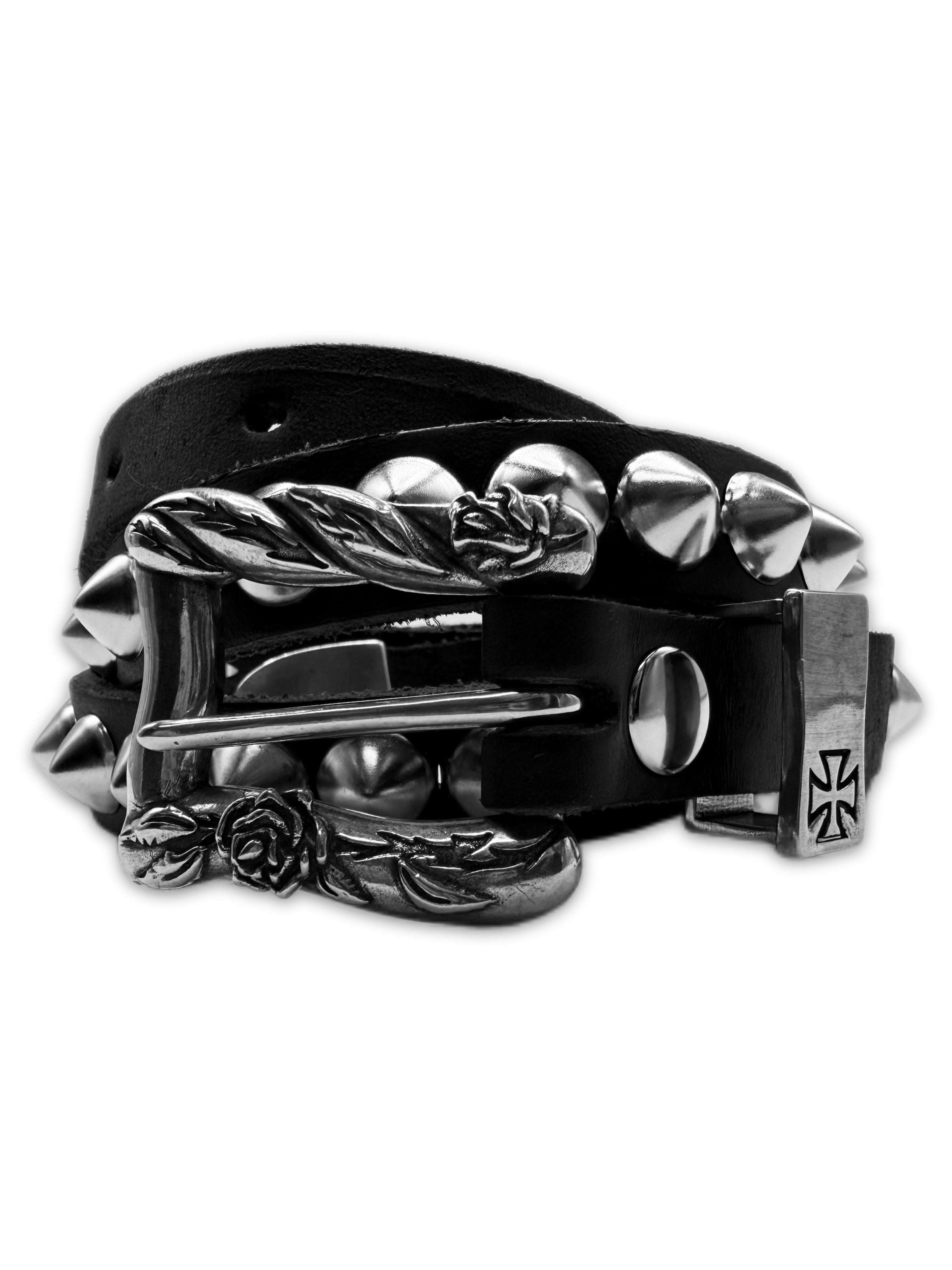 Enfants Riches Deprimes Studded Spike Black Leather Punk Belt