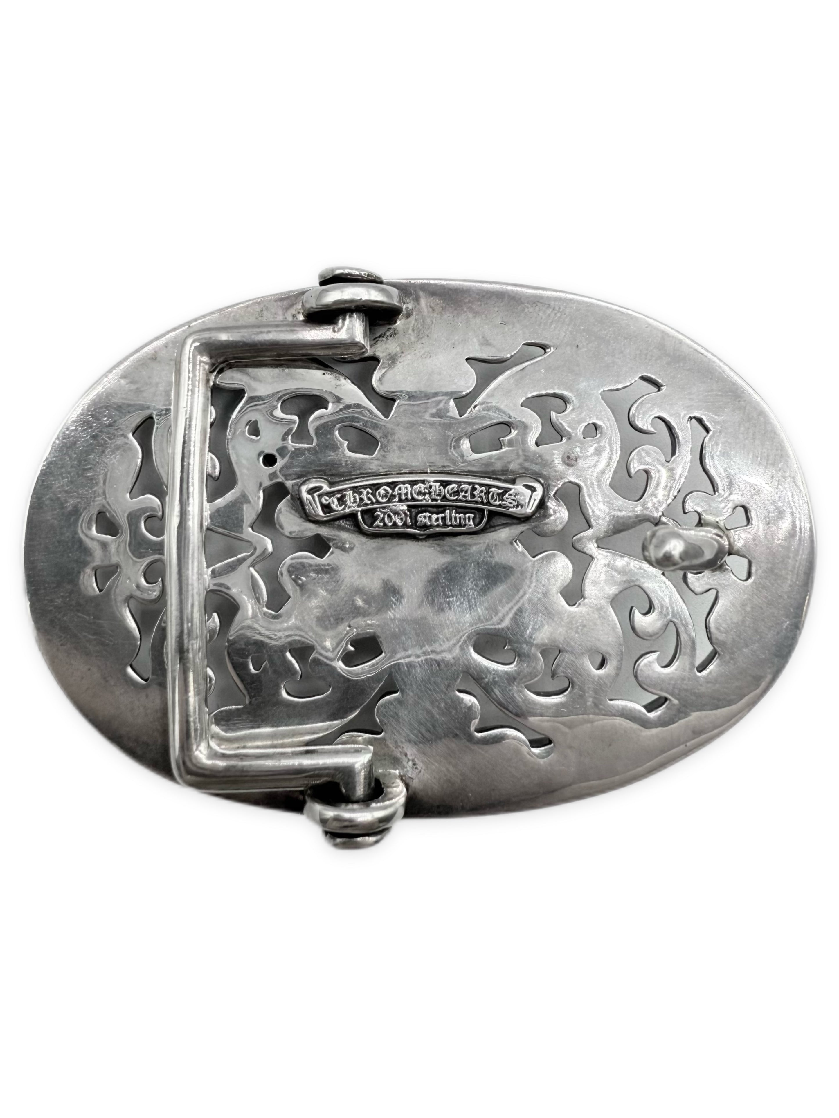Chrome Hearts Star Oval .925 Silver Belt Buckle