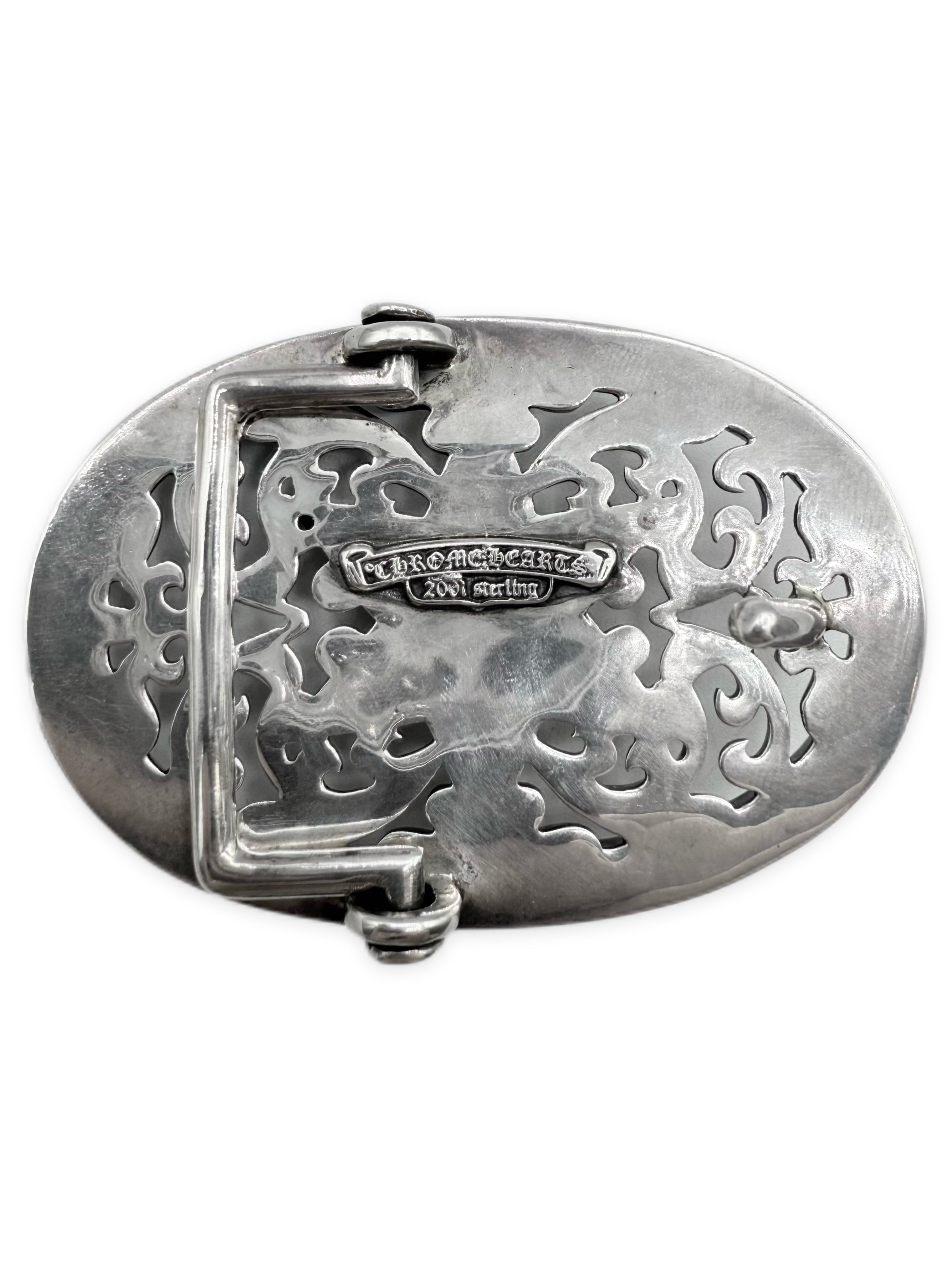 Chrome Hearts Star Oval .925 Silver Belt Buckle