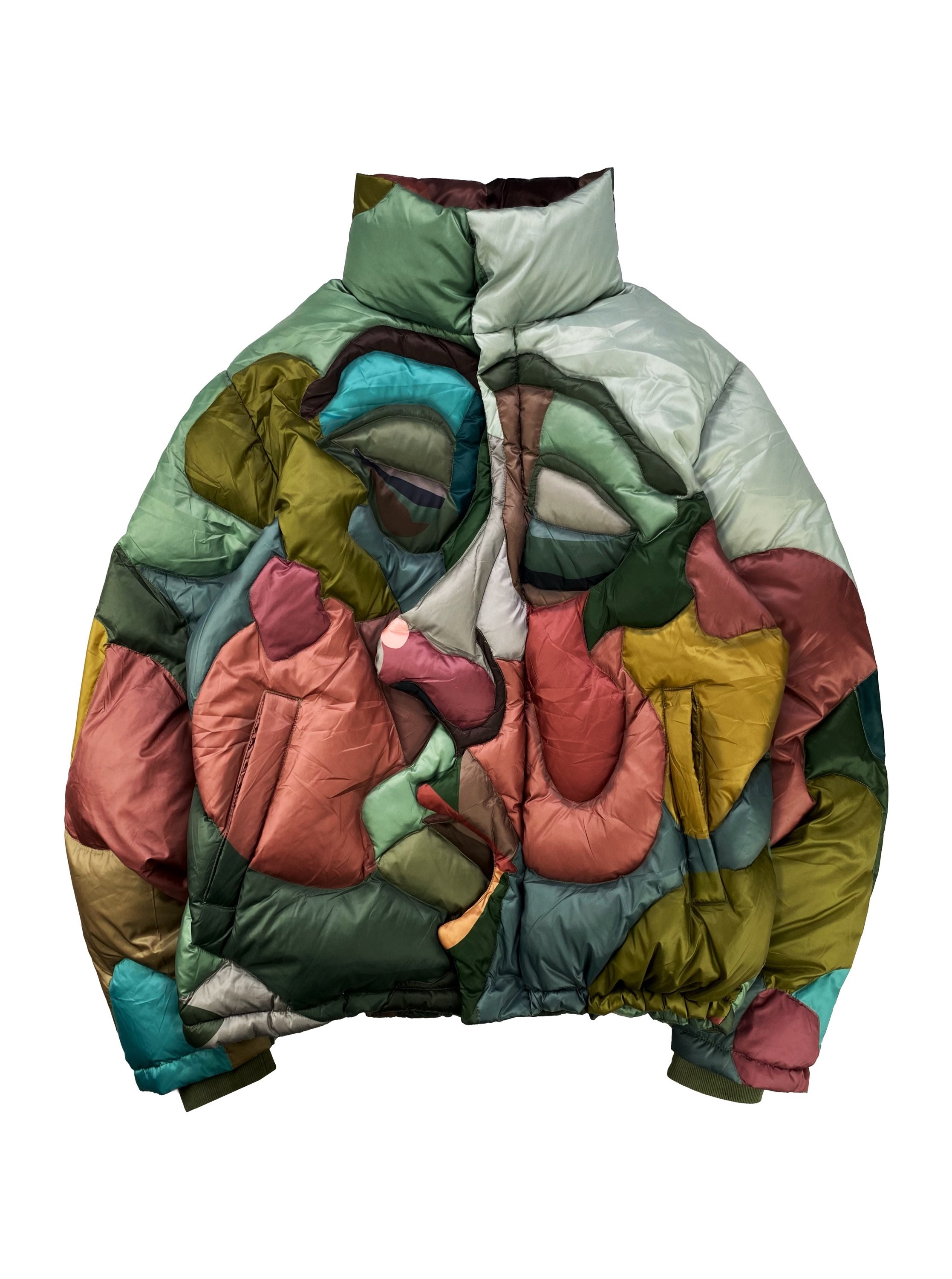 SS22 Kidsuper Studios ‘Kiss’ 3D Tonal Asymmetric Puffer Jacket