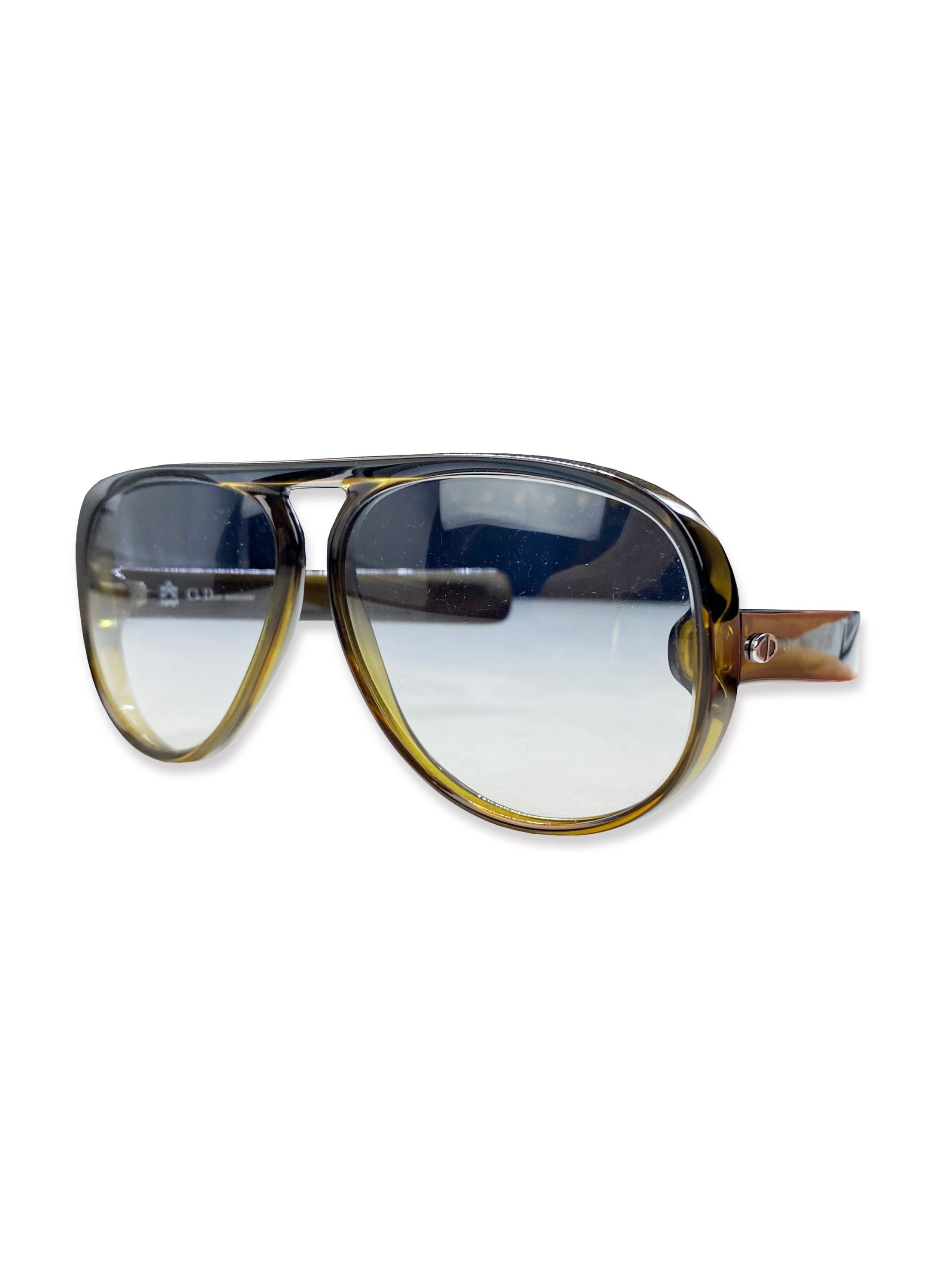 Dior Blue Tit Gradient Boxy Aviator Sunglasses