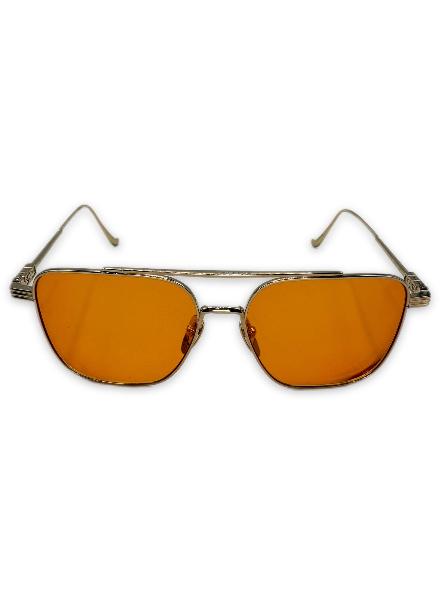 Chrome Hearts ‘AM’ Dice Gold Plated Aviator Prescription Glasses