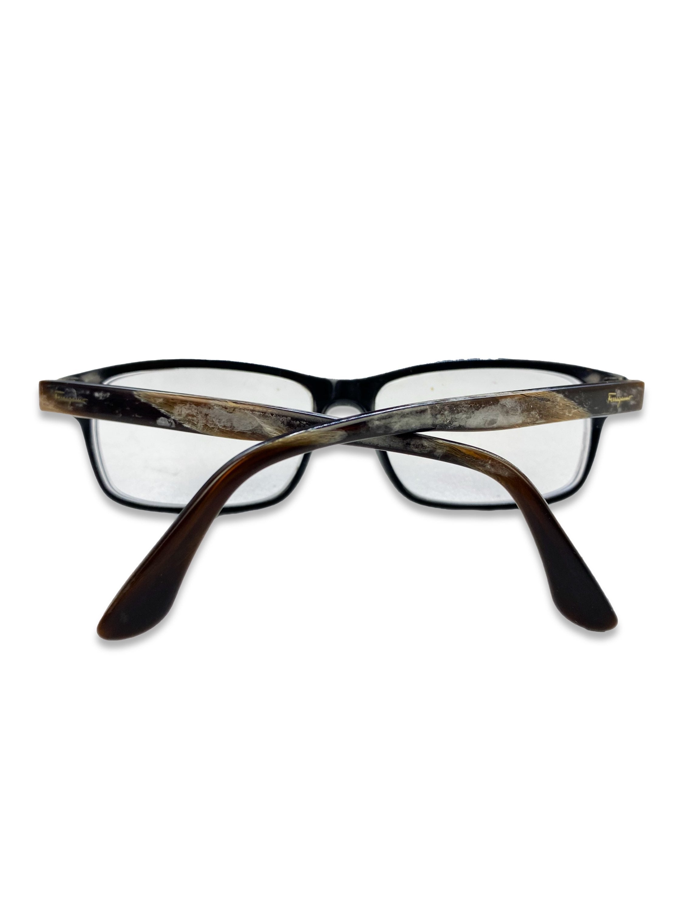 Ferragamo Ombré Boxy Frame Metallic Glasses