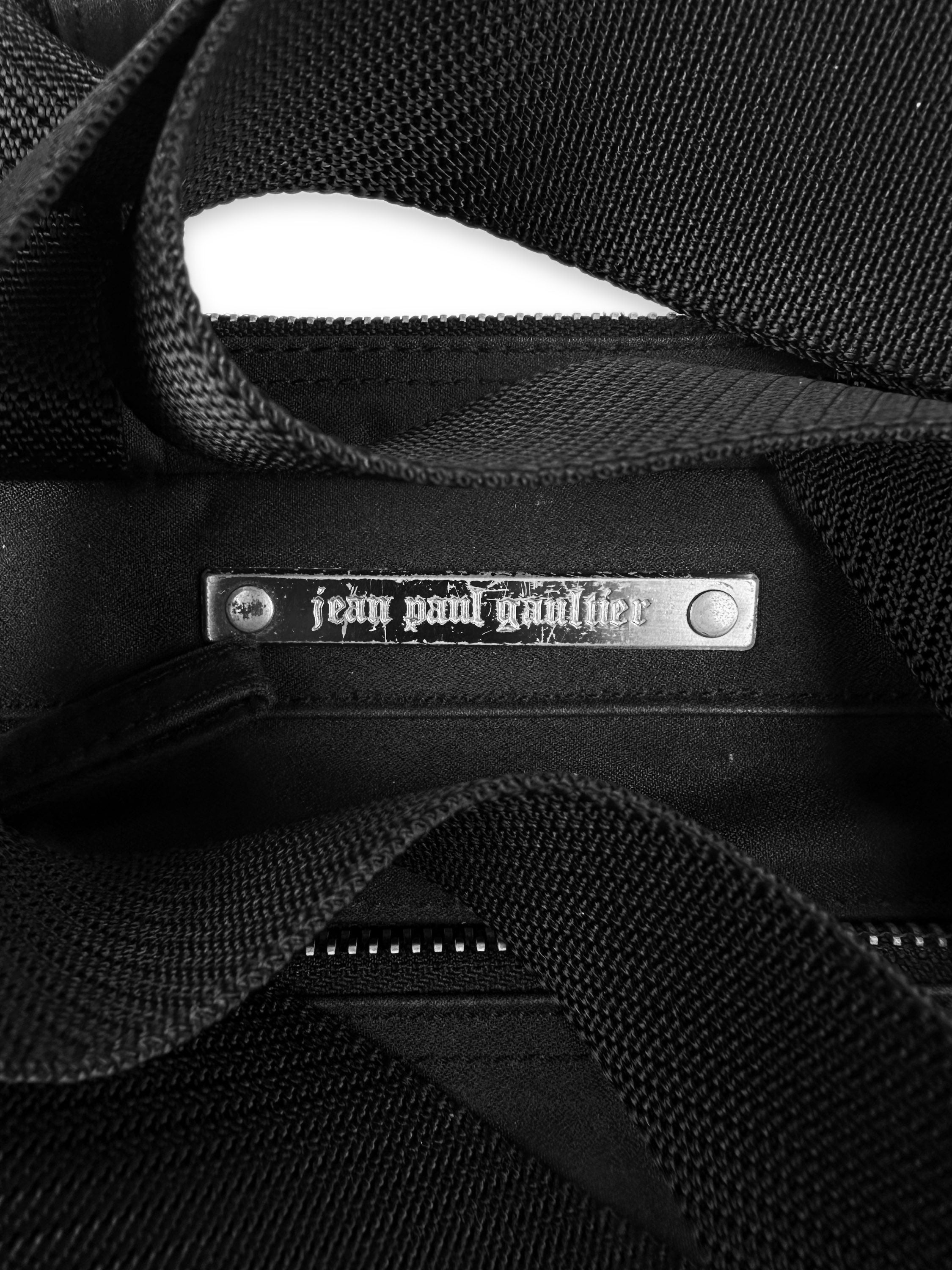 90s Jean Paul Gaultier Black Crossbody Shoulder Bag