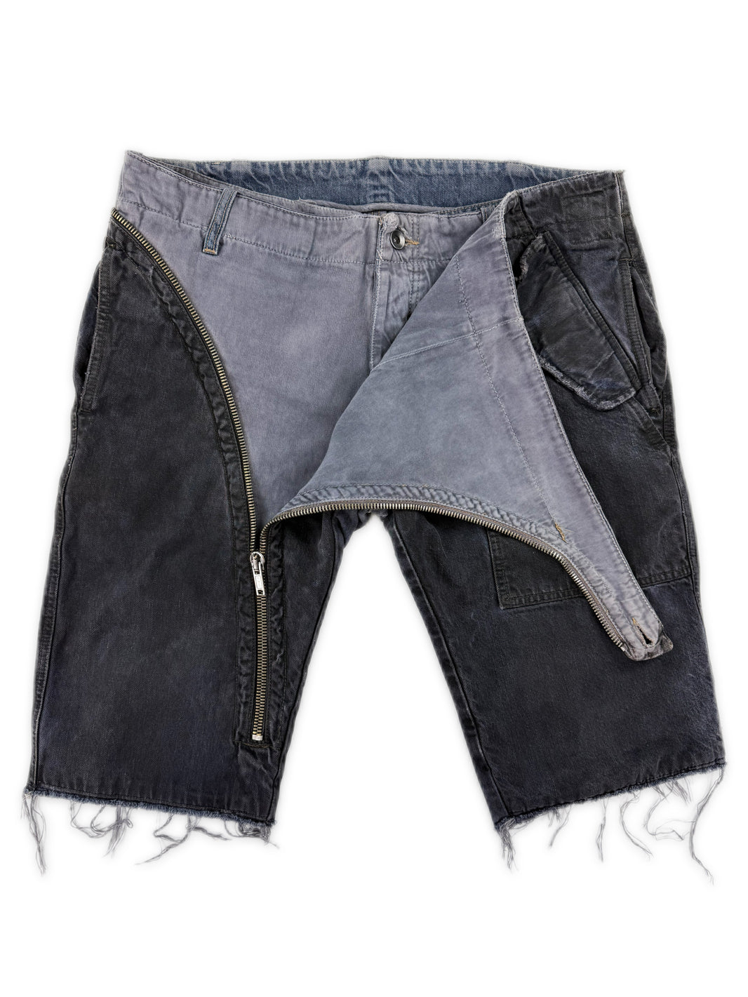 AW06 Rick Owens ‘Aircut’ DRKSHDW Black Double Layer Shorts