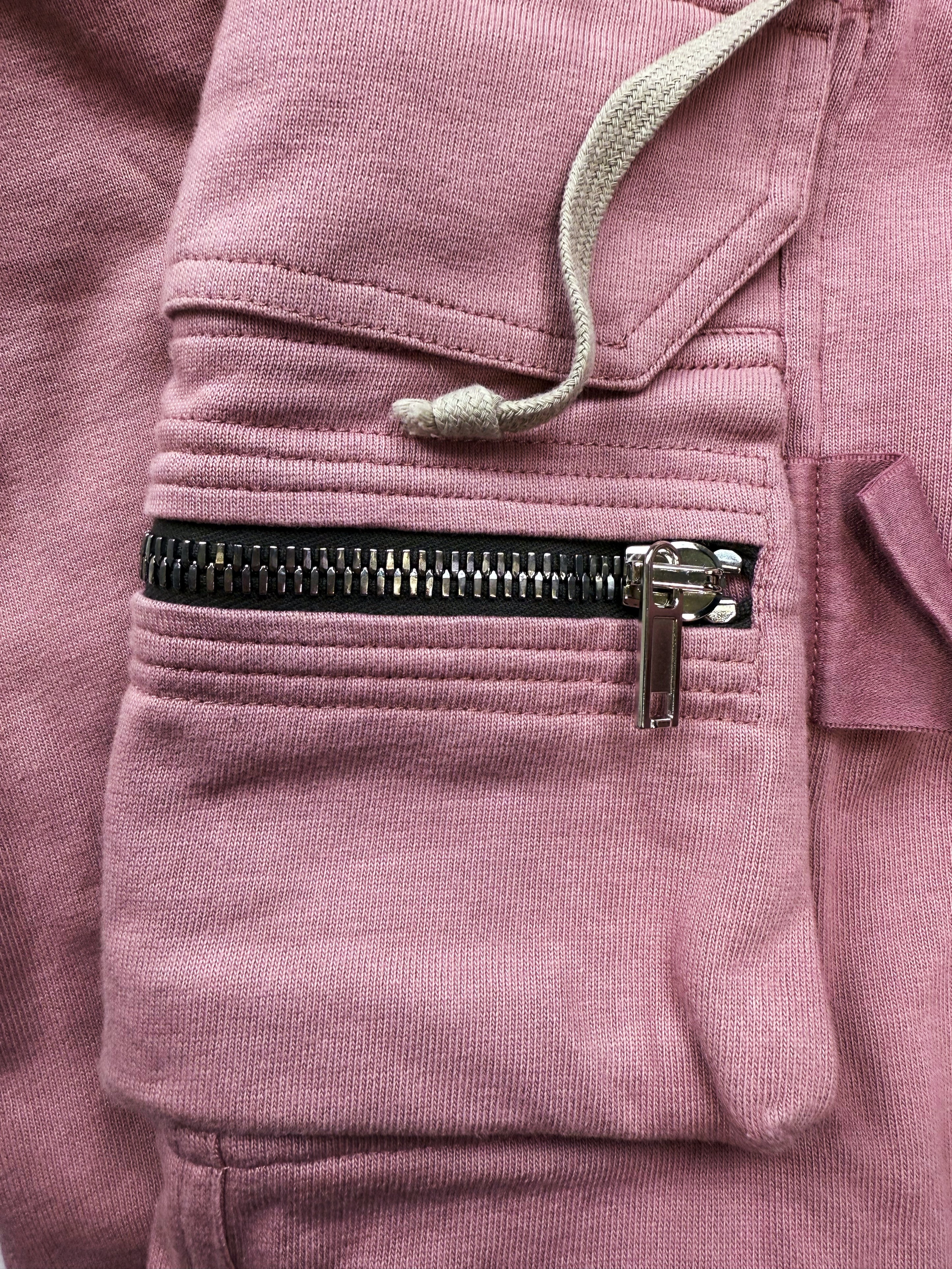 Rick Owens Pink Multi Pocket Cargo Sweat Pants