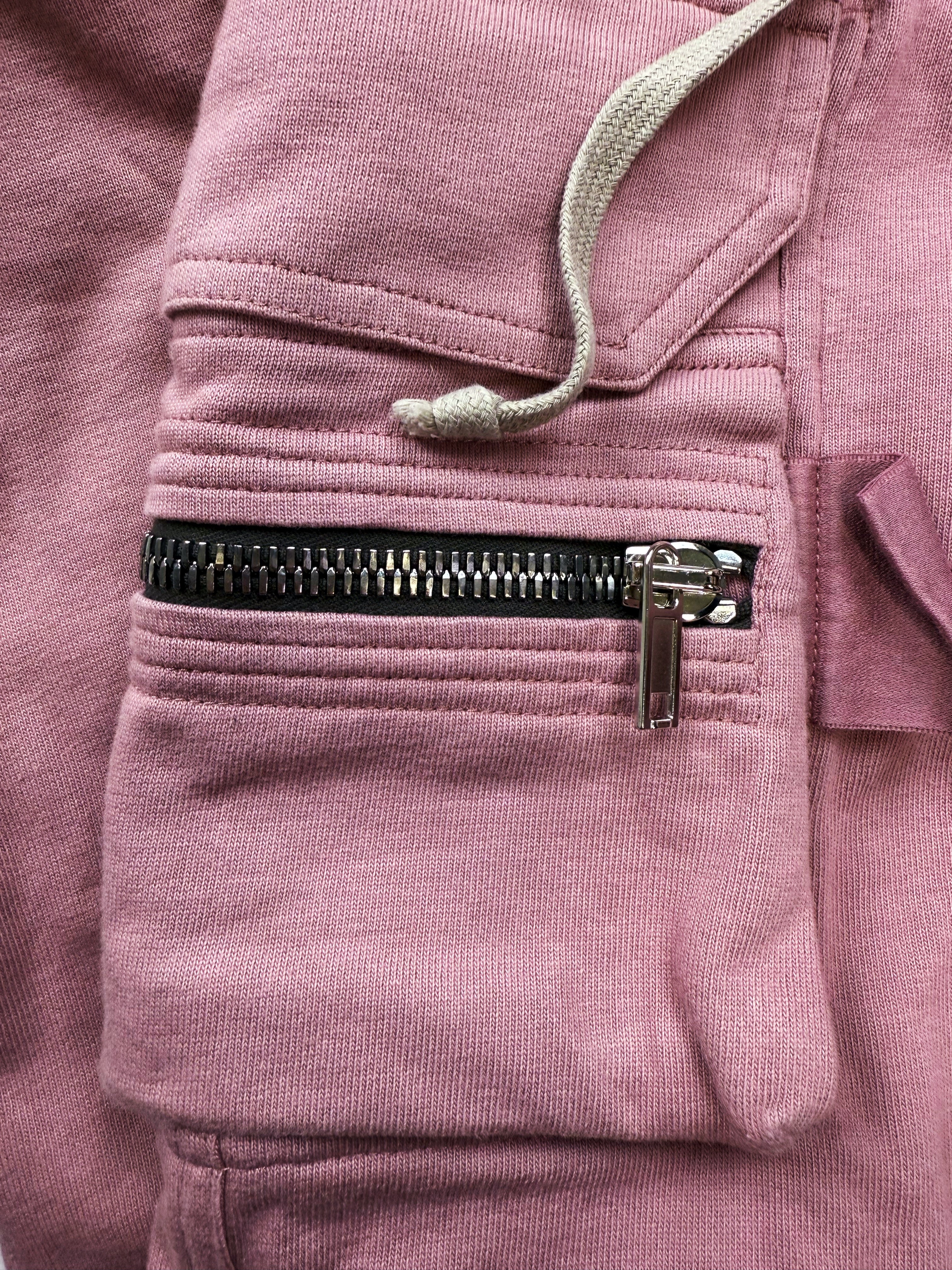 Rick Owens Pink Multi Pocket Cargo Sweat Pants