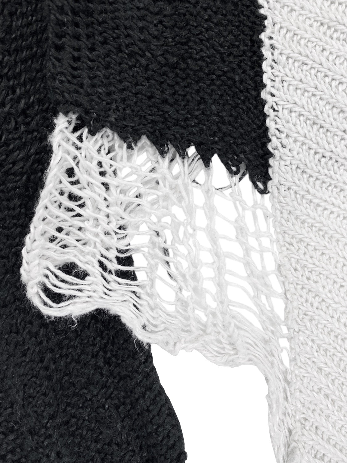 Ann Demeulemeester Loose Knit Two Tone Kimono