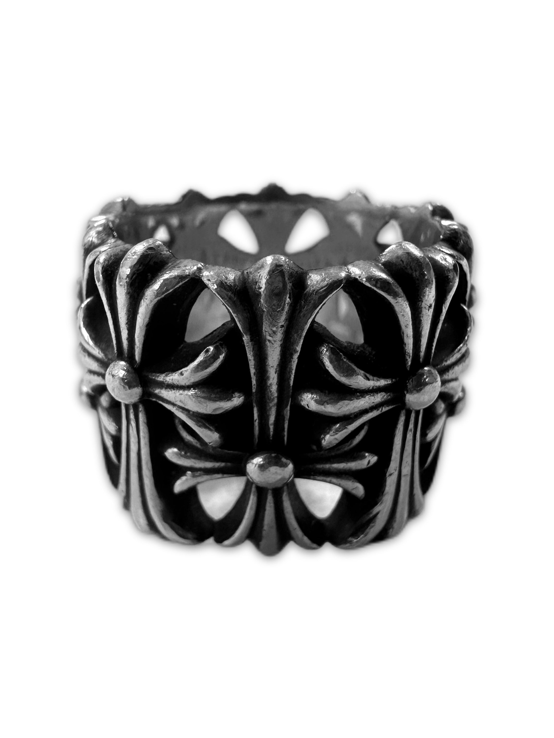 Chrome Hearts ‘Cemetery’ Multi Cross .925 Silver Ring