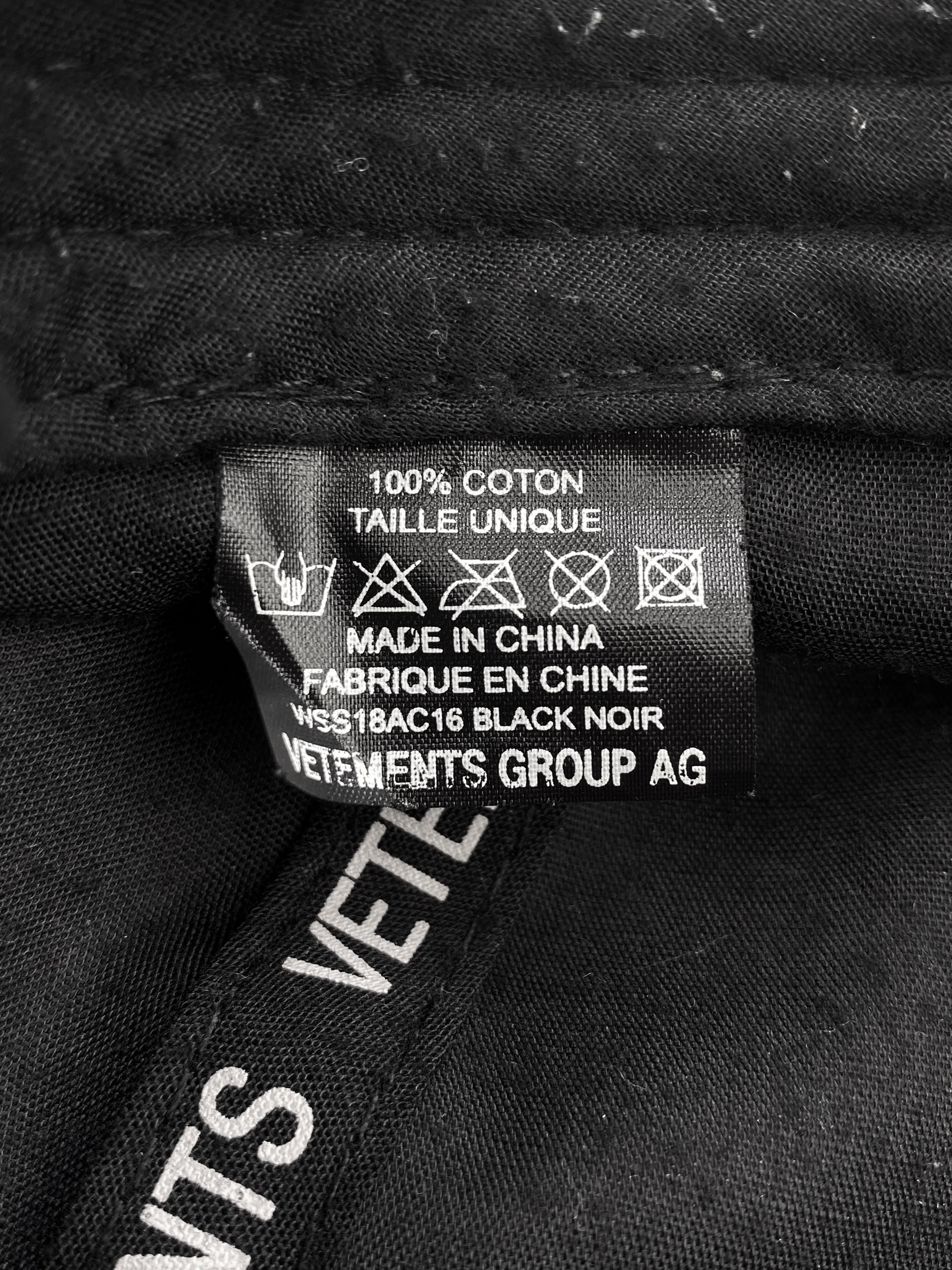 Vetements Haute Couture “Flag” Embroidered Strap-back Hat