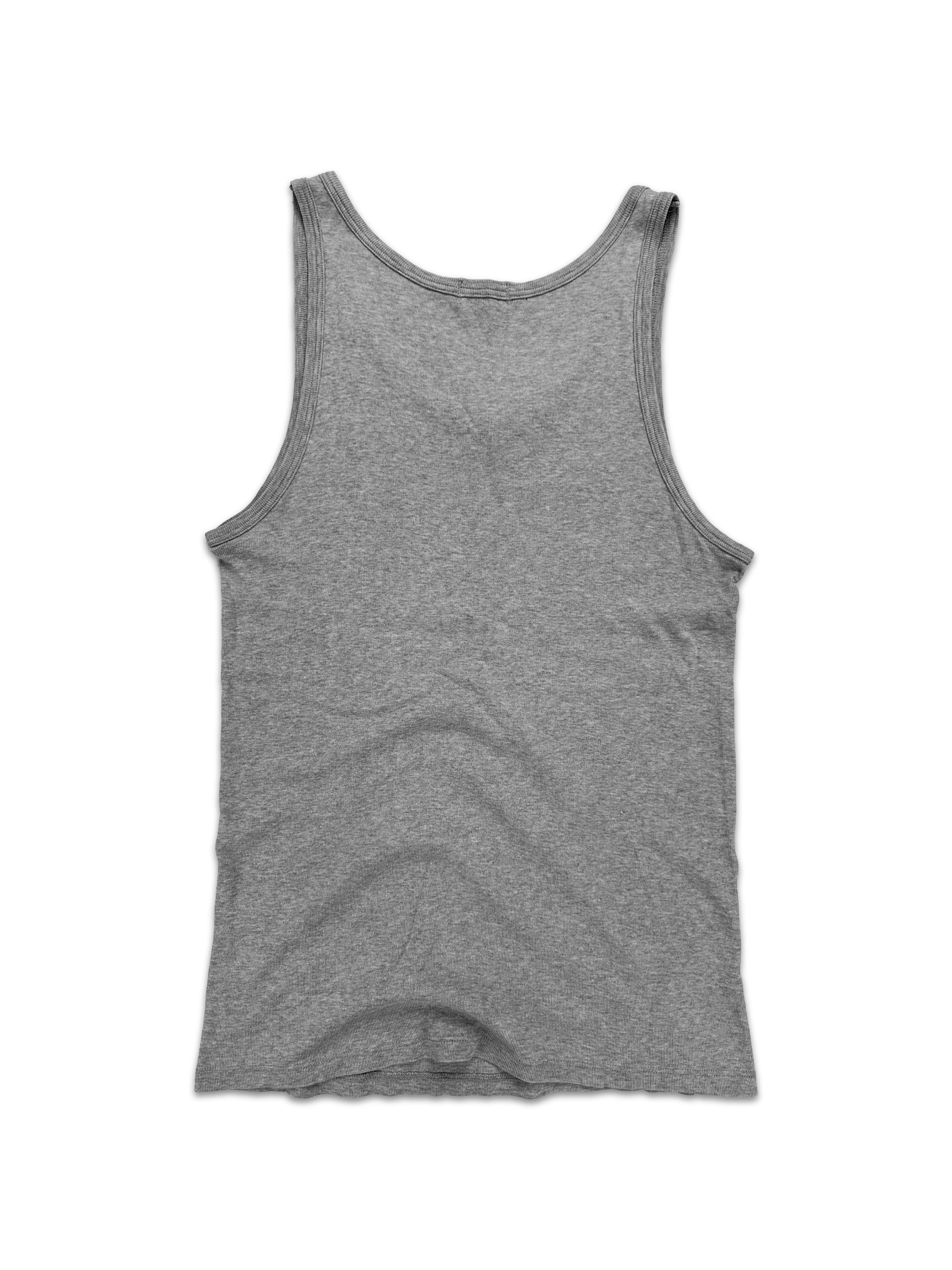SS99 Helmut Lang Grey Ribbed Wife Beater Tank-top