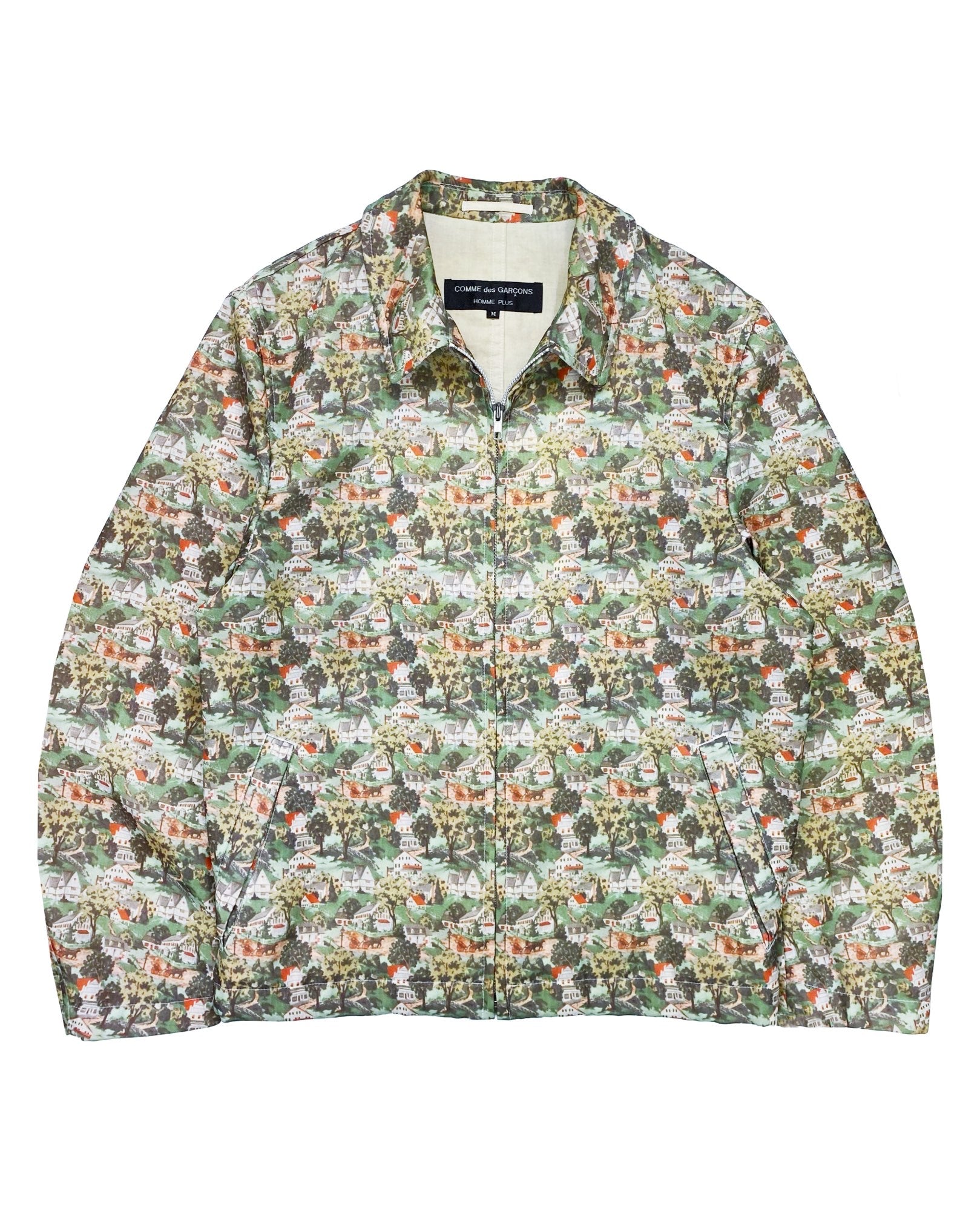 SS97 Comme Des Garçons Homme Plus Village Print Collared Jacket