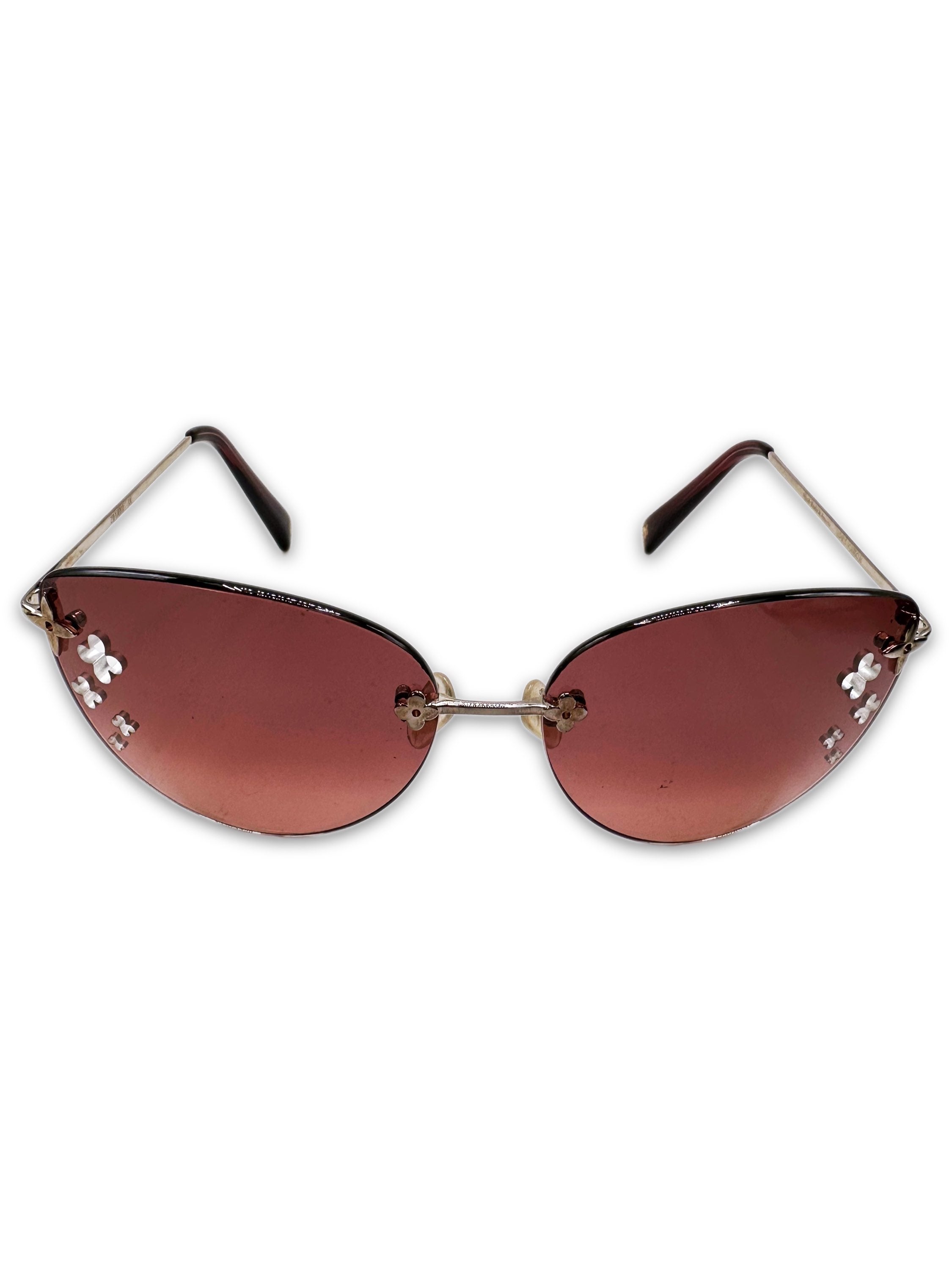 2005 Louis Vuitton x Pharrell ‘Desmayo’ Rose Tint Cut Out Sunglasses