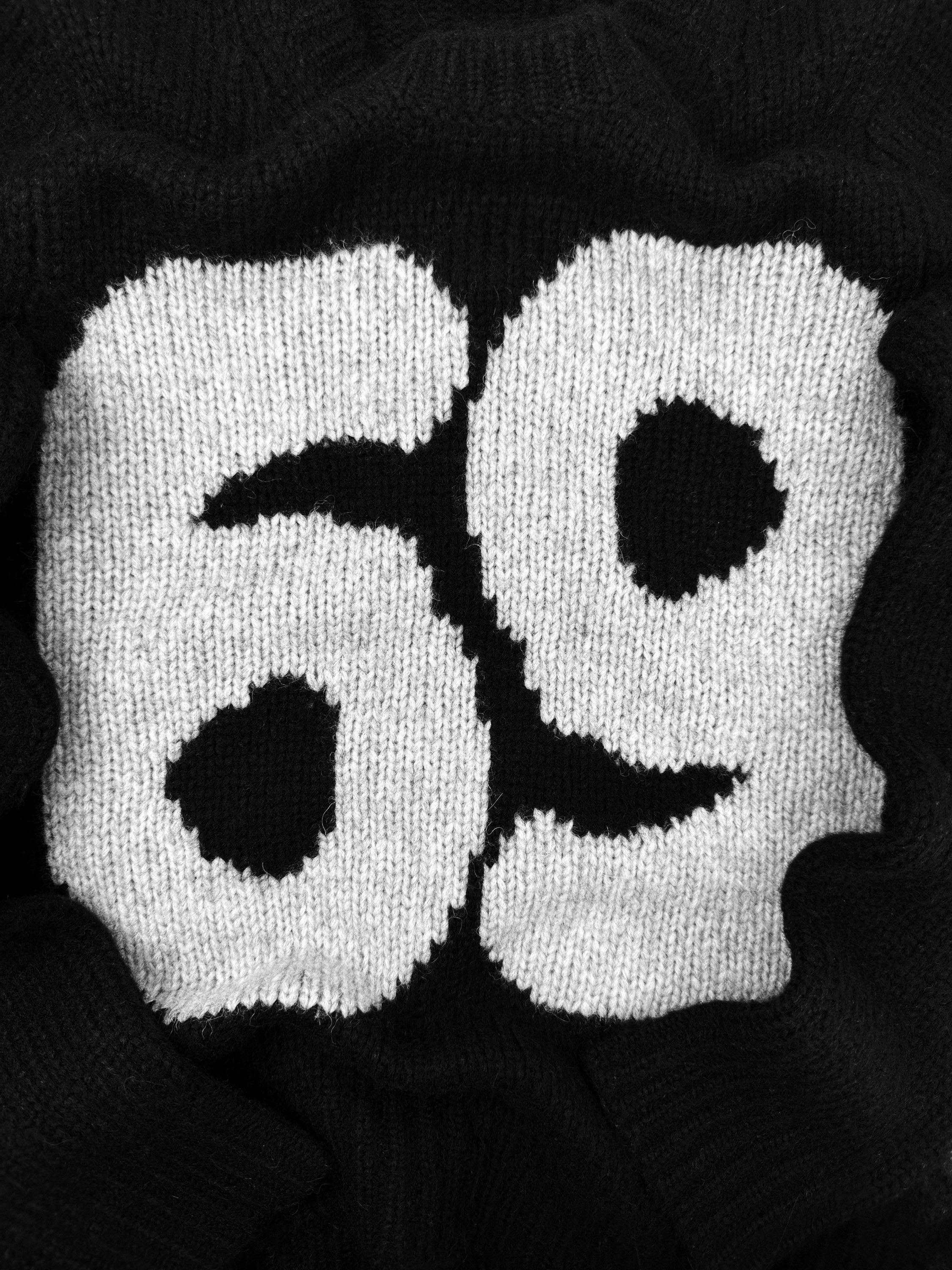 AW12 Yohji Yamamoto ‘69’ Black Wool Y.Y. Knitted Sweater