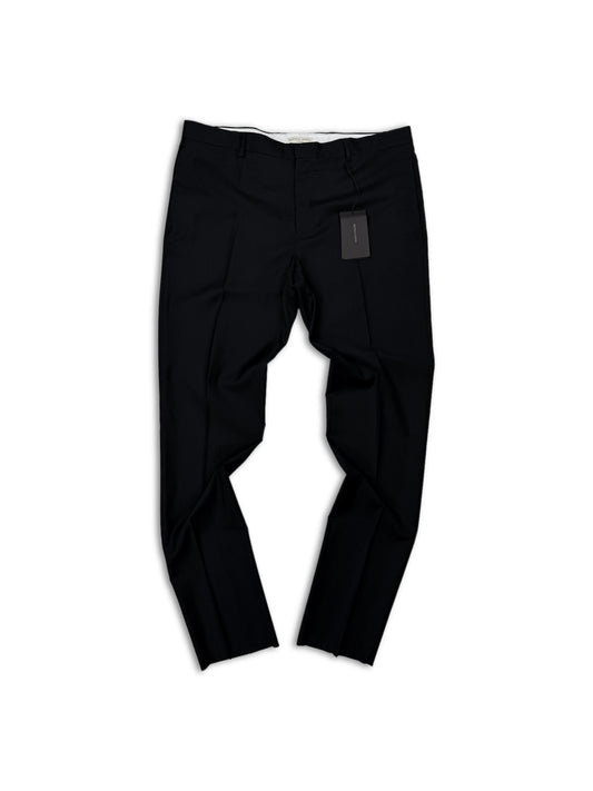 Bottega Veneta Uniform Black Slim Cut Pleated Trousers