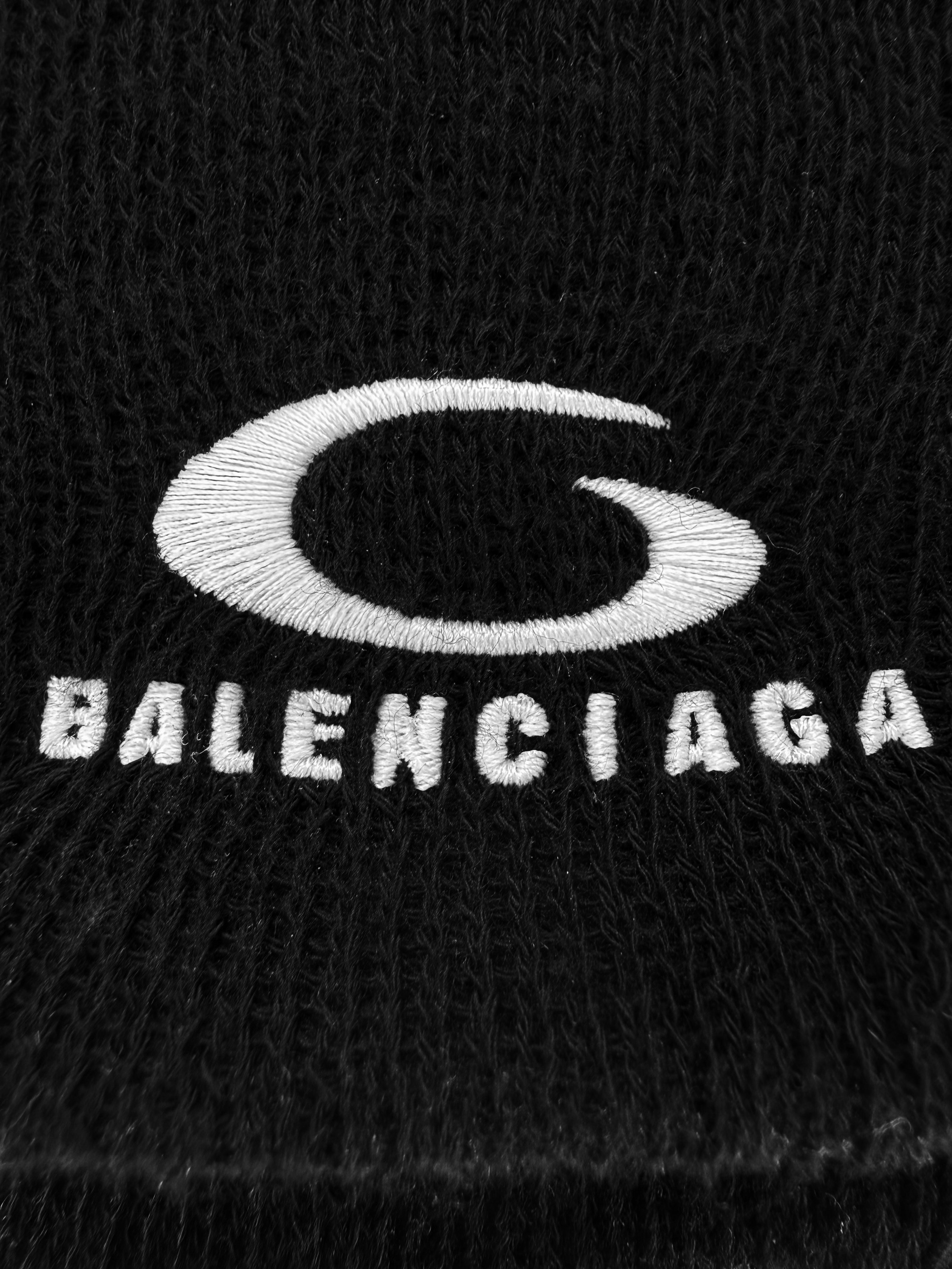 AW24 Balenciaga ‘Loop Icon’ Wave Knitted Skull Cap Beanie