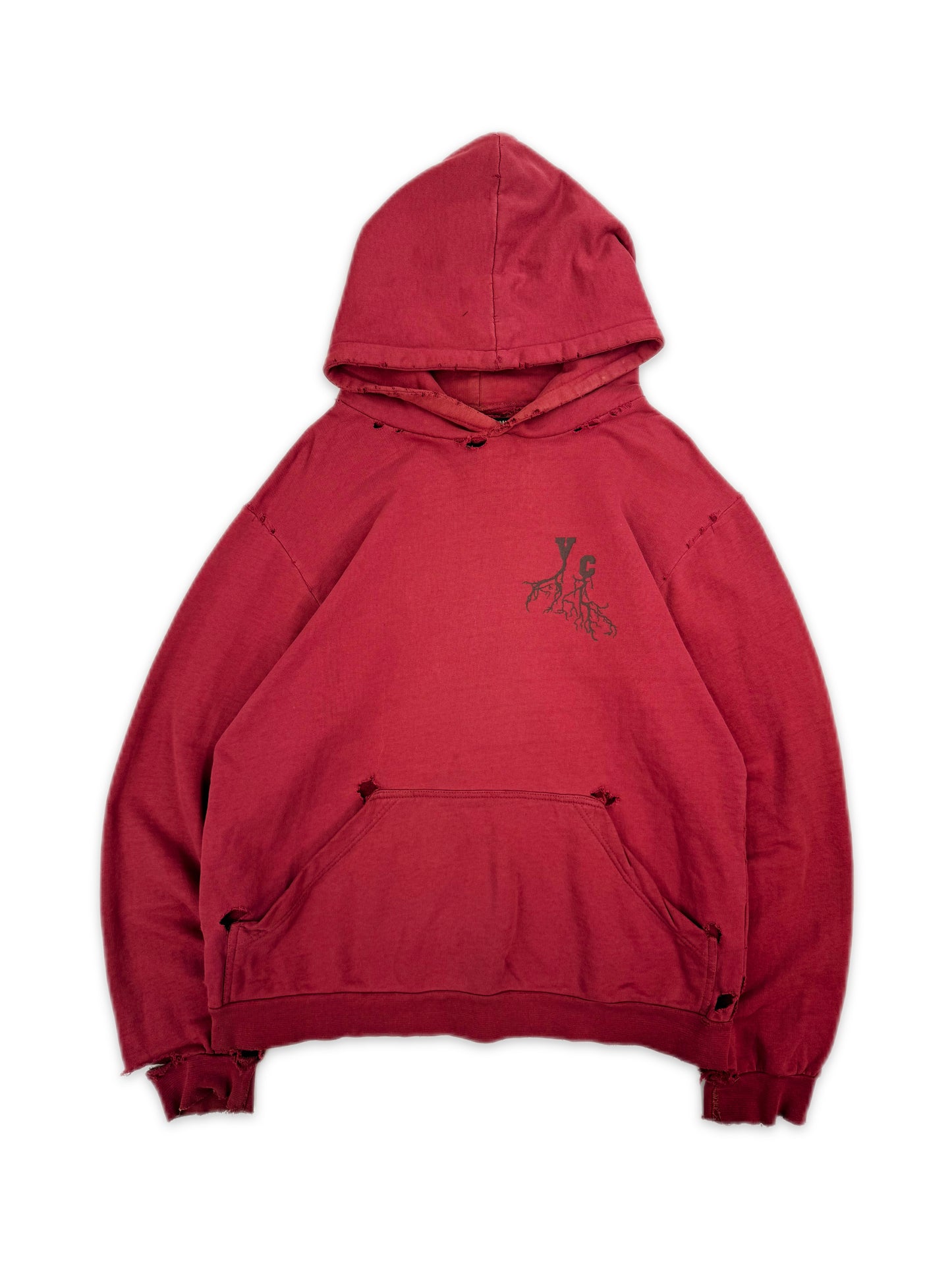 AW02 Raf Simons ‘Virginia Creeper’ Red Faded Roots Hoodie