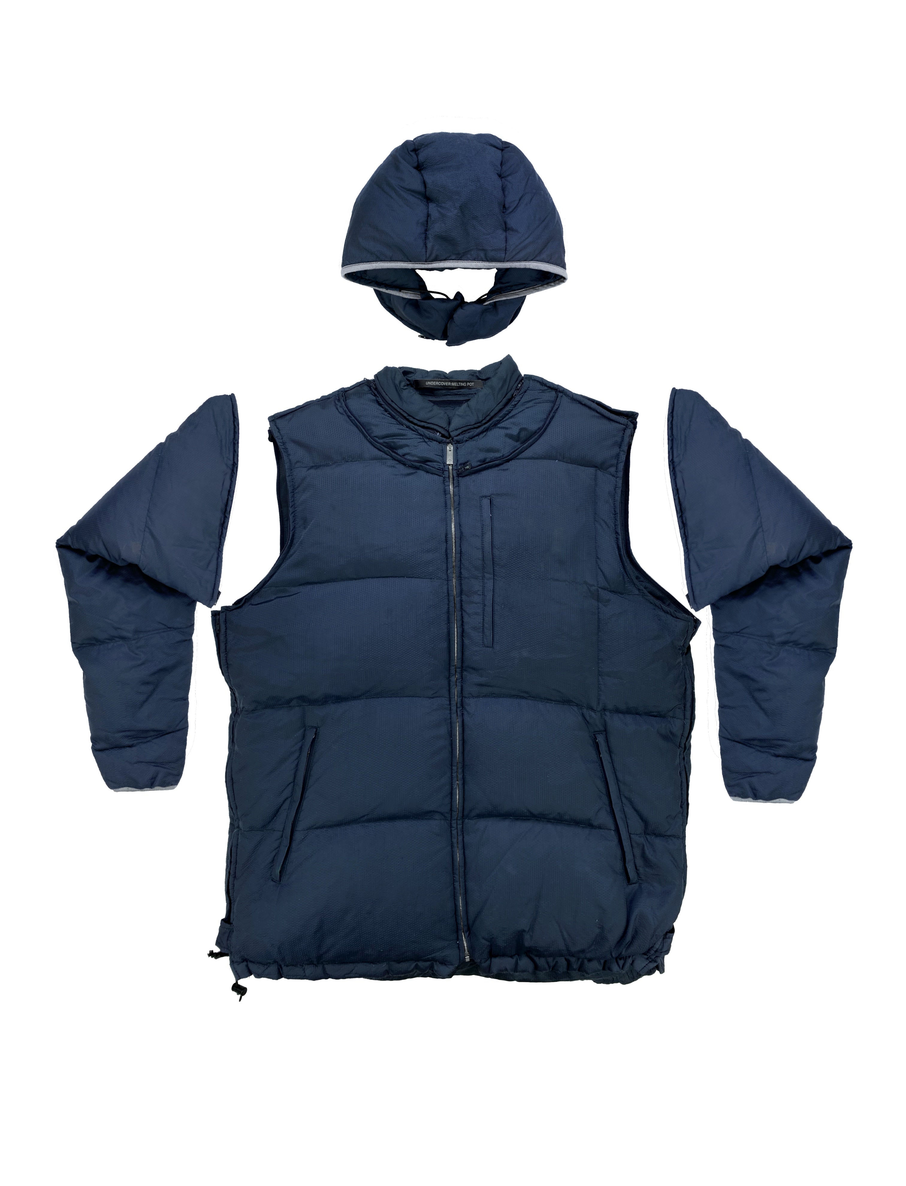 AW01 Undercover “Melting Pot” Small Parts Geometric Puffer Jacket