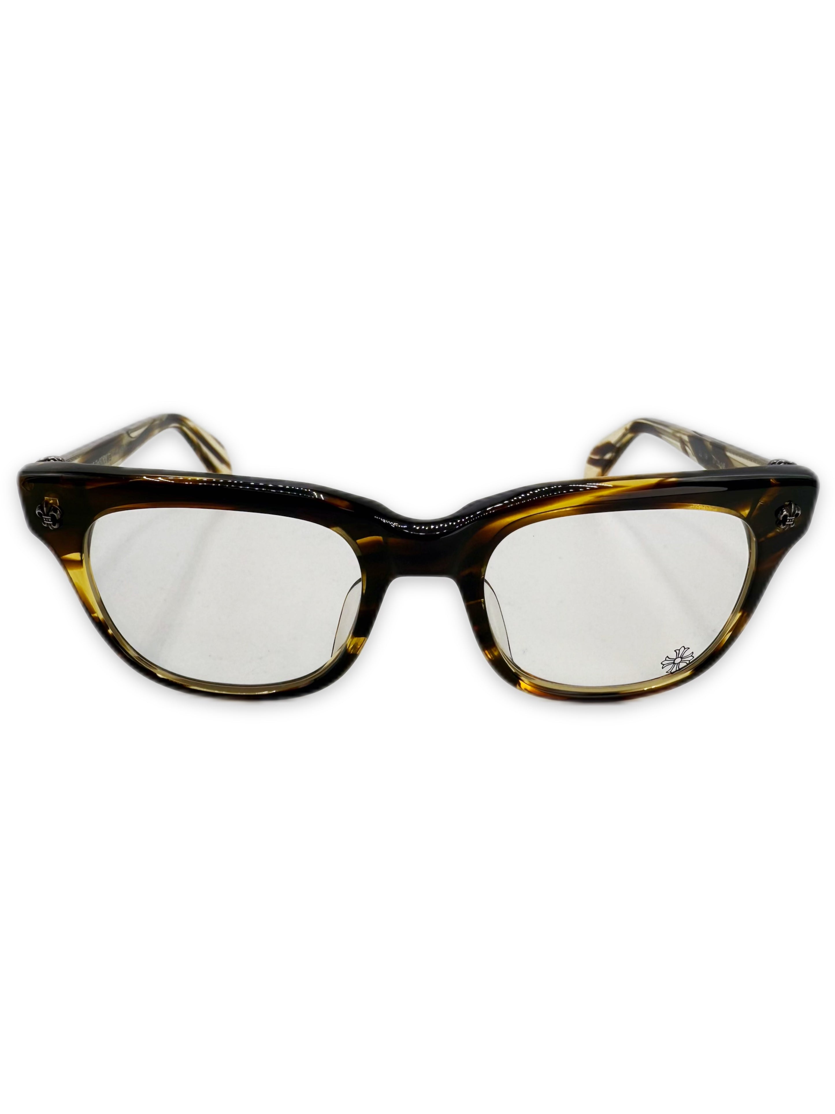 Chrome Hearts ‘Instabutt’ Fleur Tortoise Shell Prescription Glasses