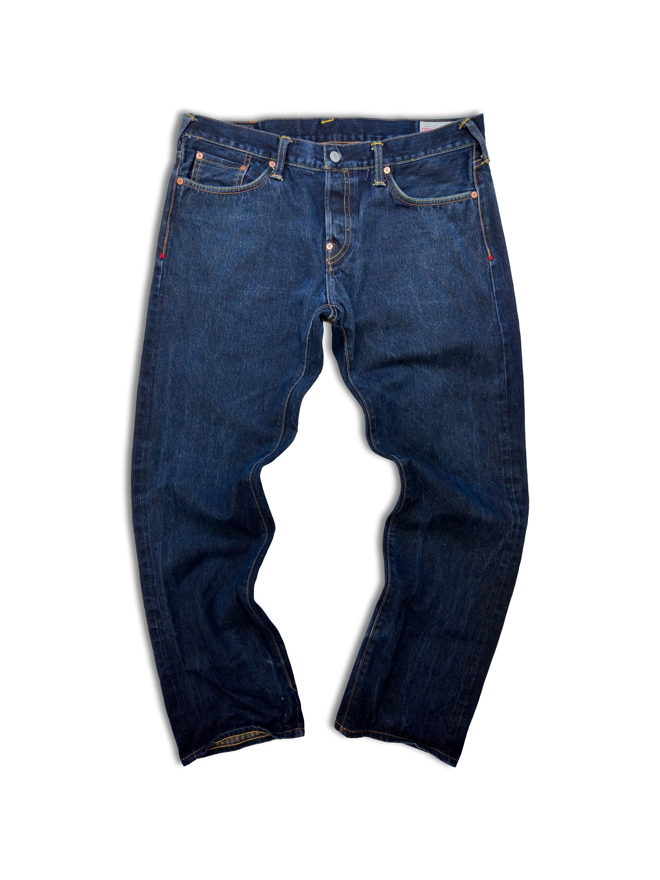 00s Evisu No.3 ‘Seagull’ Logo Hand Painted Wide Cut Denim