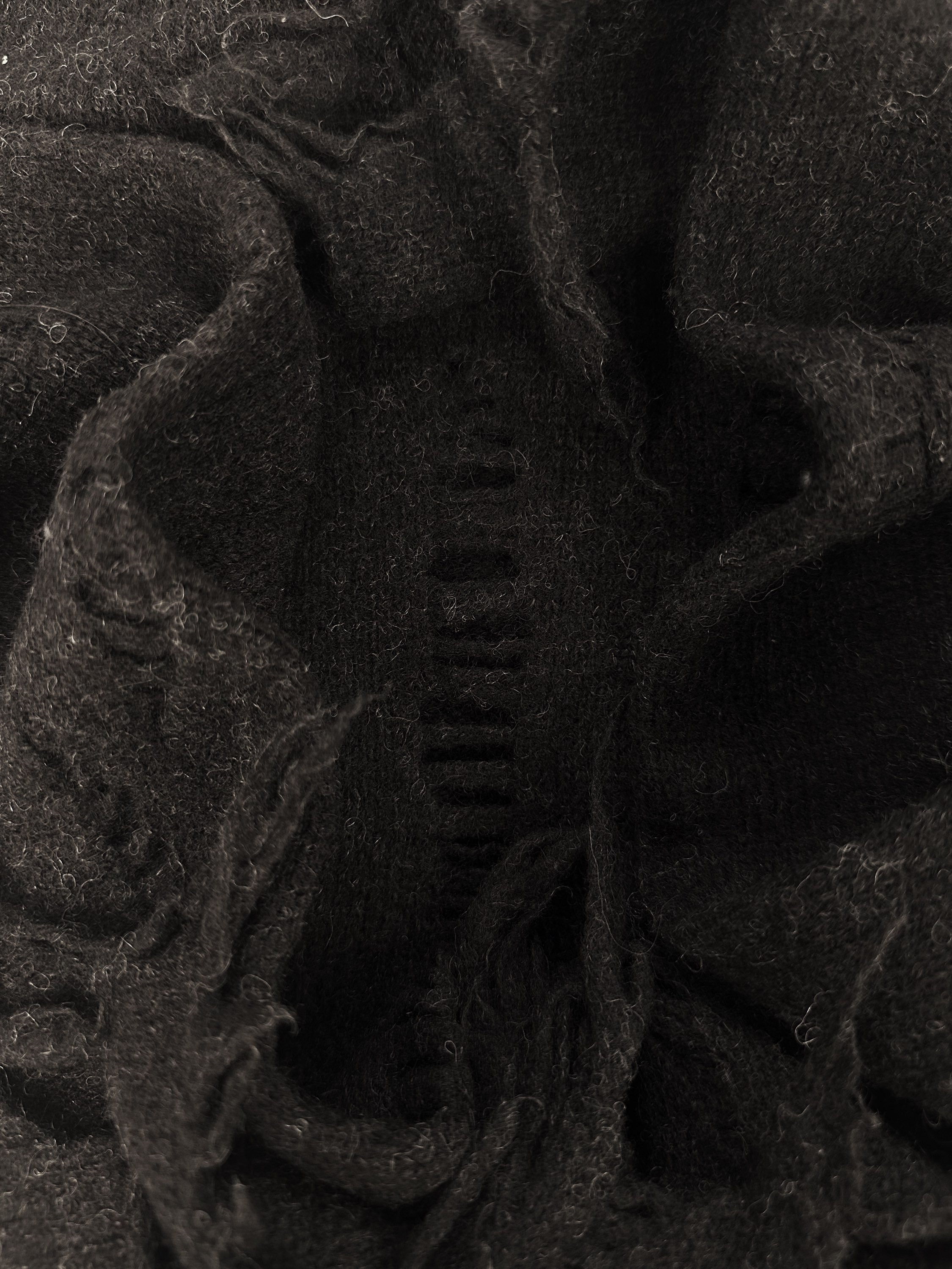 AW03 Junya Watanabe ‘Thrashed’ Wool Knit Distressed Sweater