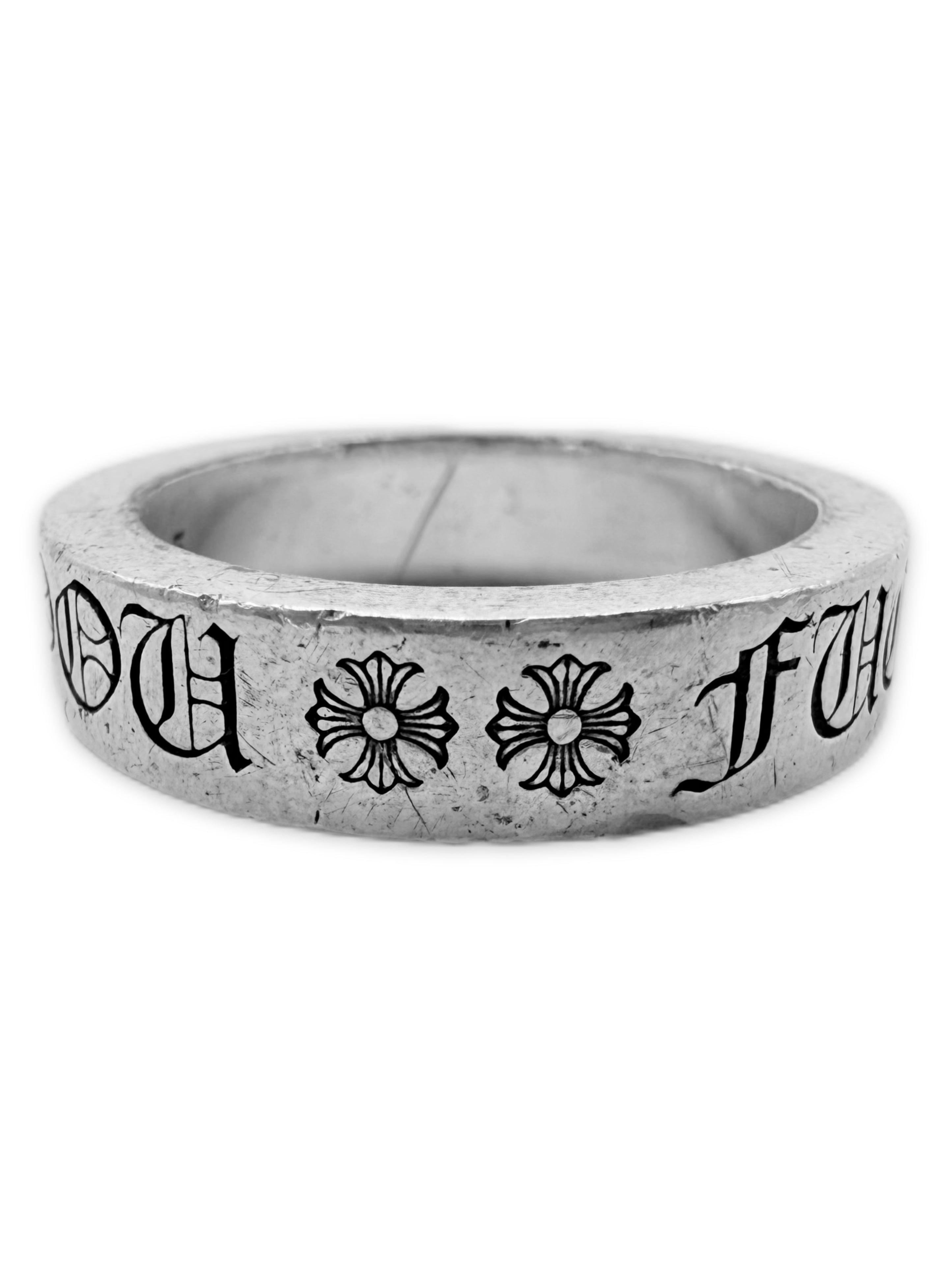 Chrome Hearts ‘F*ck You’ .925 Silver Etched Spacer Ring