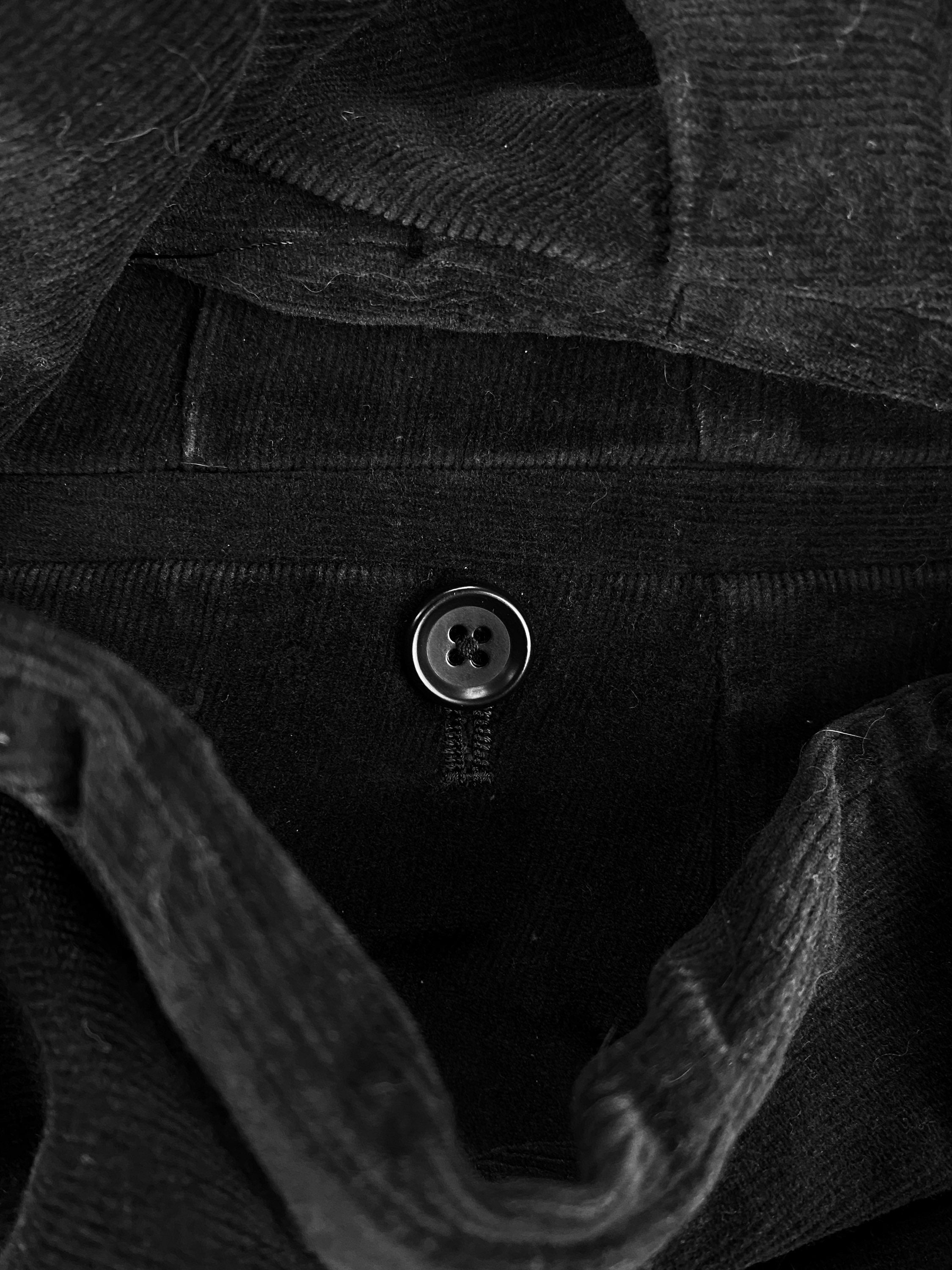 Yasuyuki Ishii Black Corduroy Back Split Trousers