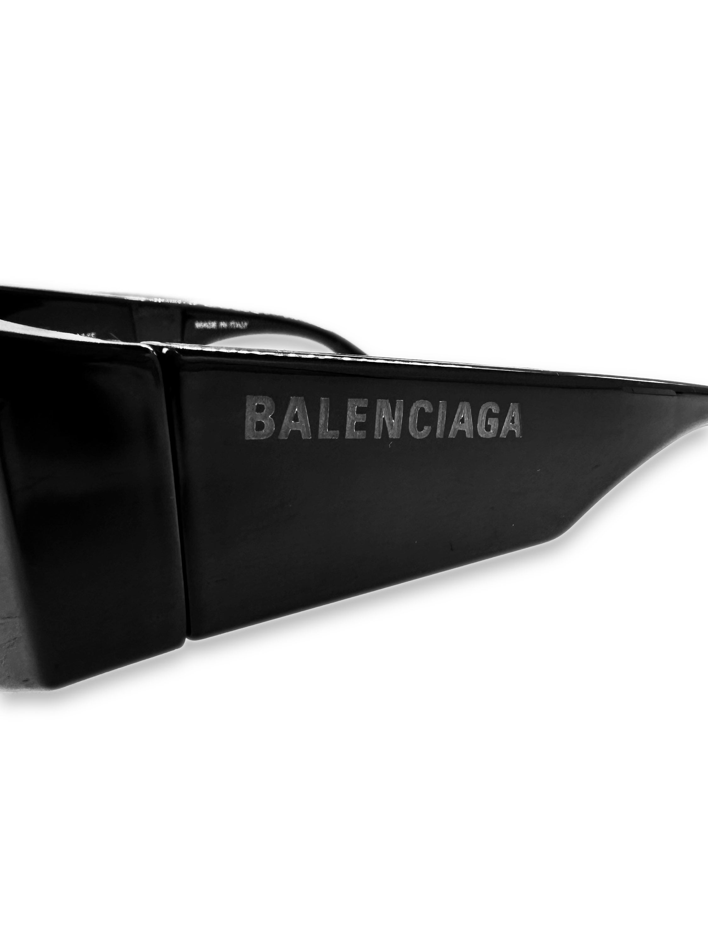 SS20 Balenciaga ‘LED’ Black Square Frame Sunglasses