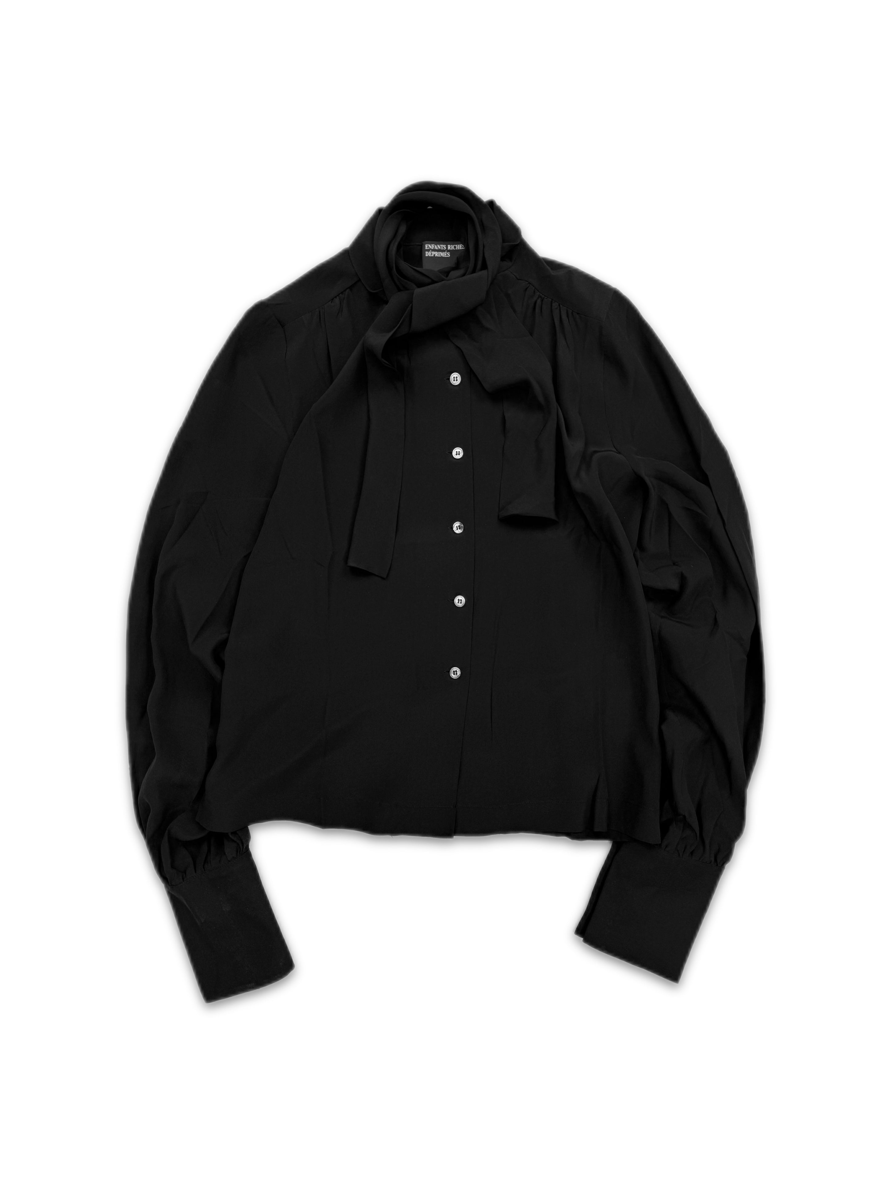 SS24 Enfants Riches Deprimes Neck Tie Balloon Sleeve Button Up Shirt