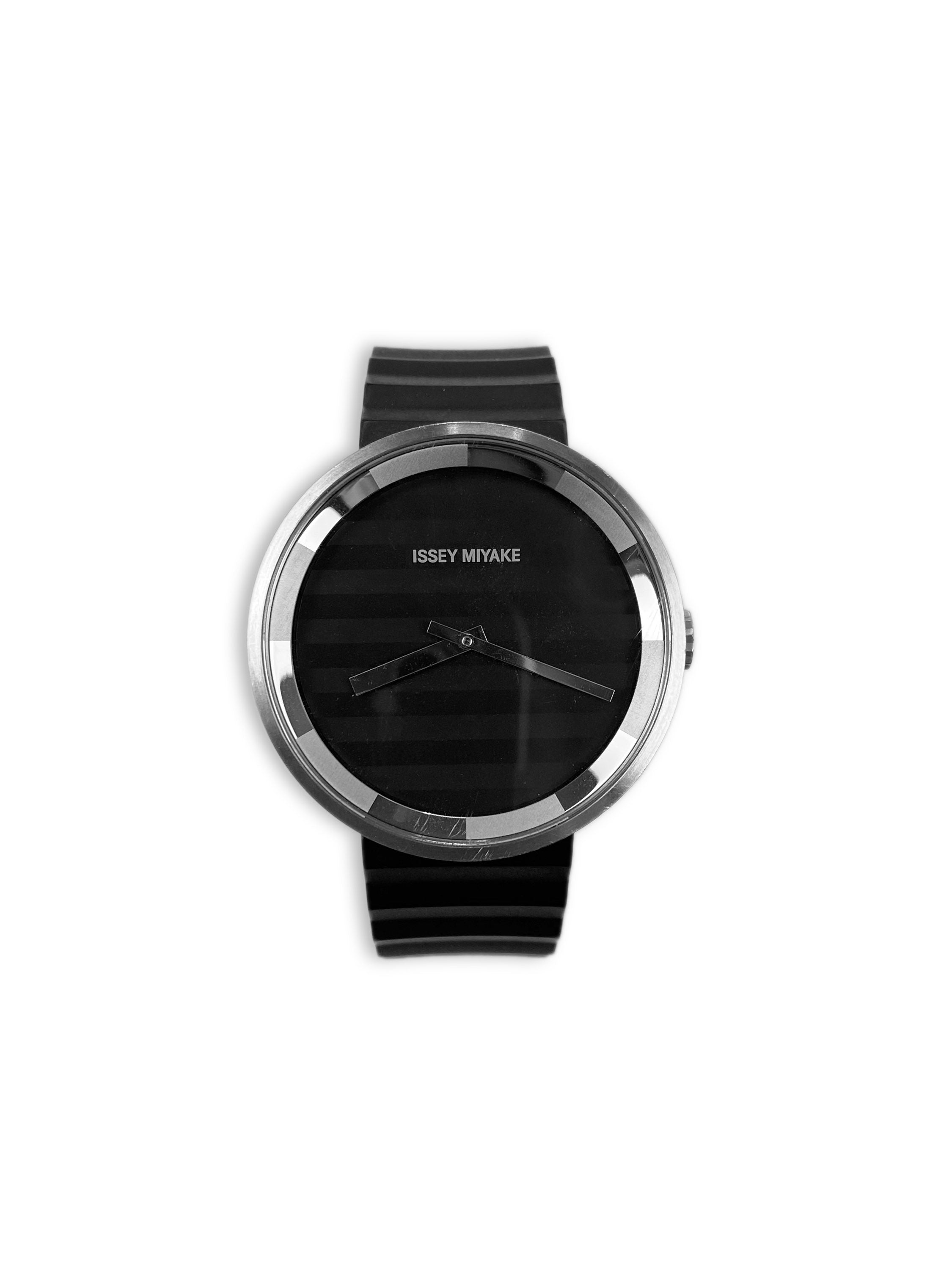 90s Issey Miyake by Jasper Morrison Silver Black Band Watch