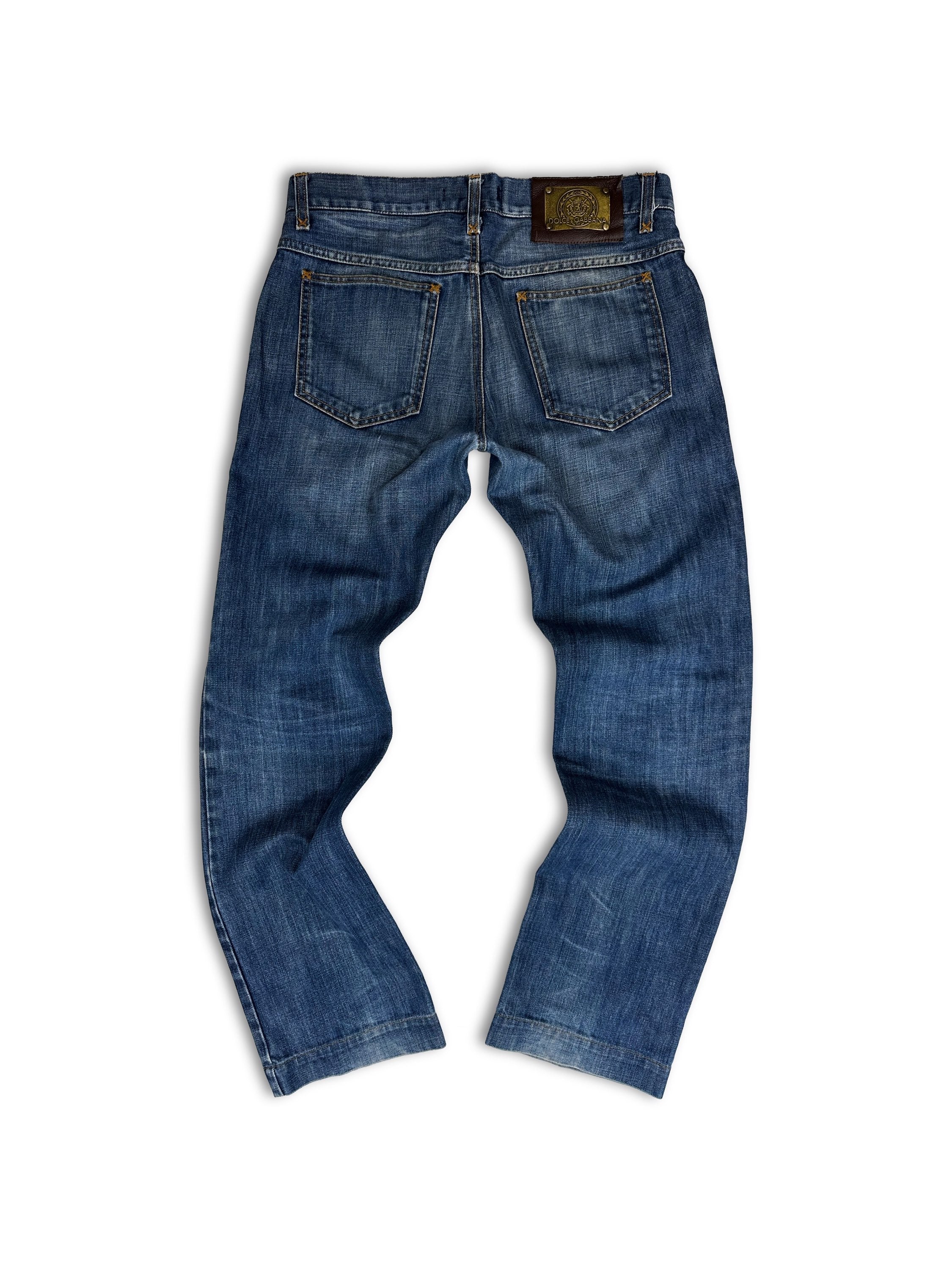 00s Dolce & Gabbana Blue Washed Wide Cut Denim