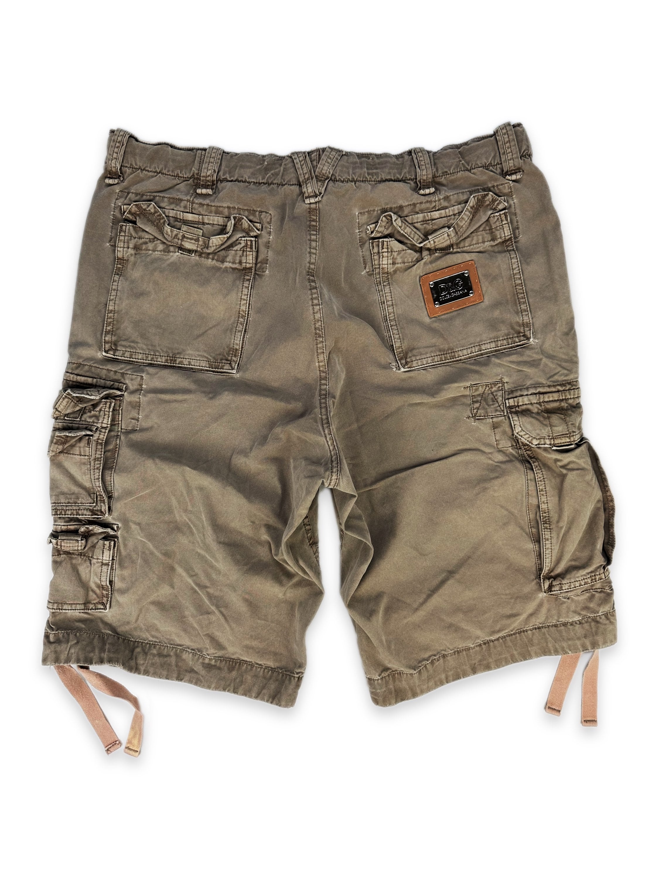 AW05 Dolce &amp; Gabbana ‘Multi Pocket’ Tan Cargo Shorts