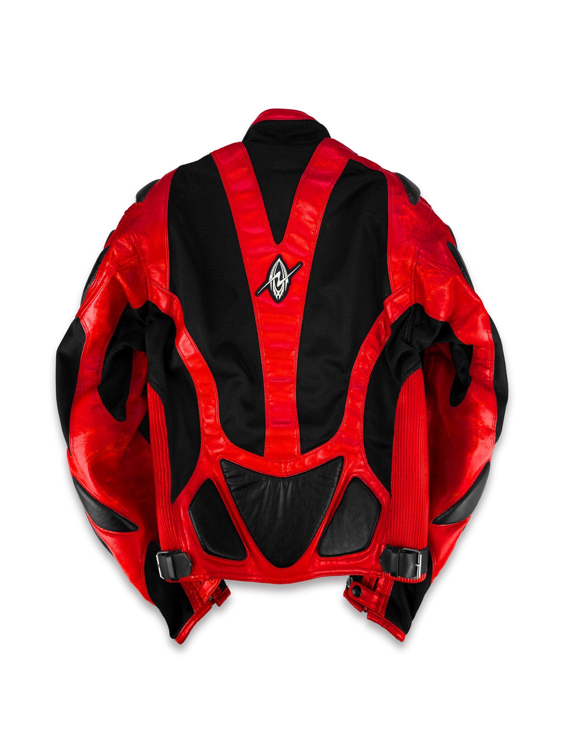 90s Kadoya ‘Cybernation’ Padded PVC Leather Biker Jacket