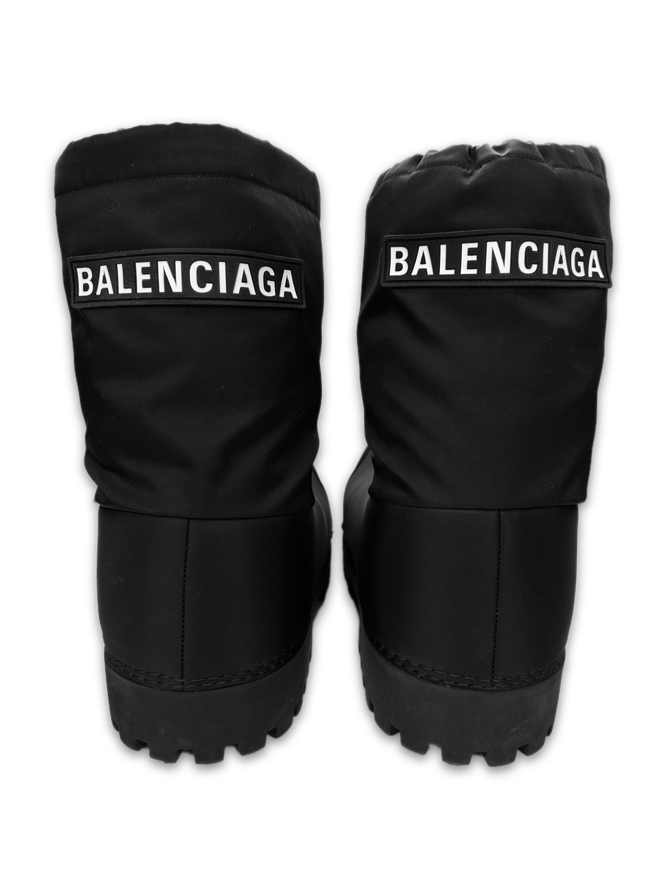 AW24 Balenciaga ‘Alaska’ Black Nylon Logo Ski Boots