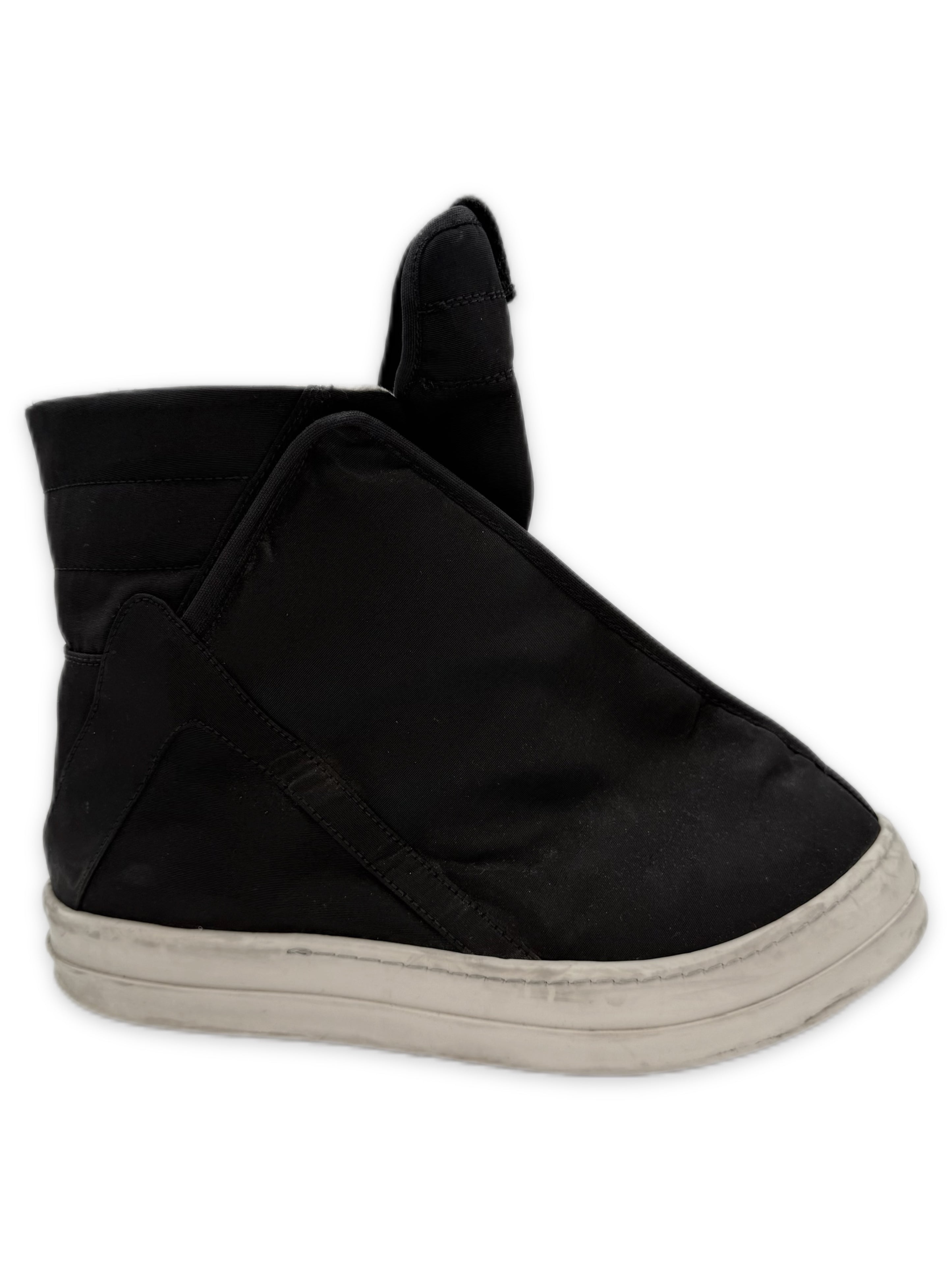 Rick Owens DRKHDW Hoof Dunk Black Nylon Sneakers