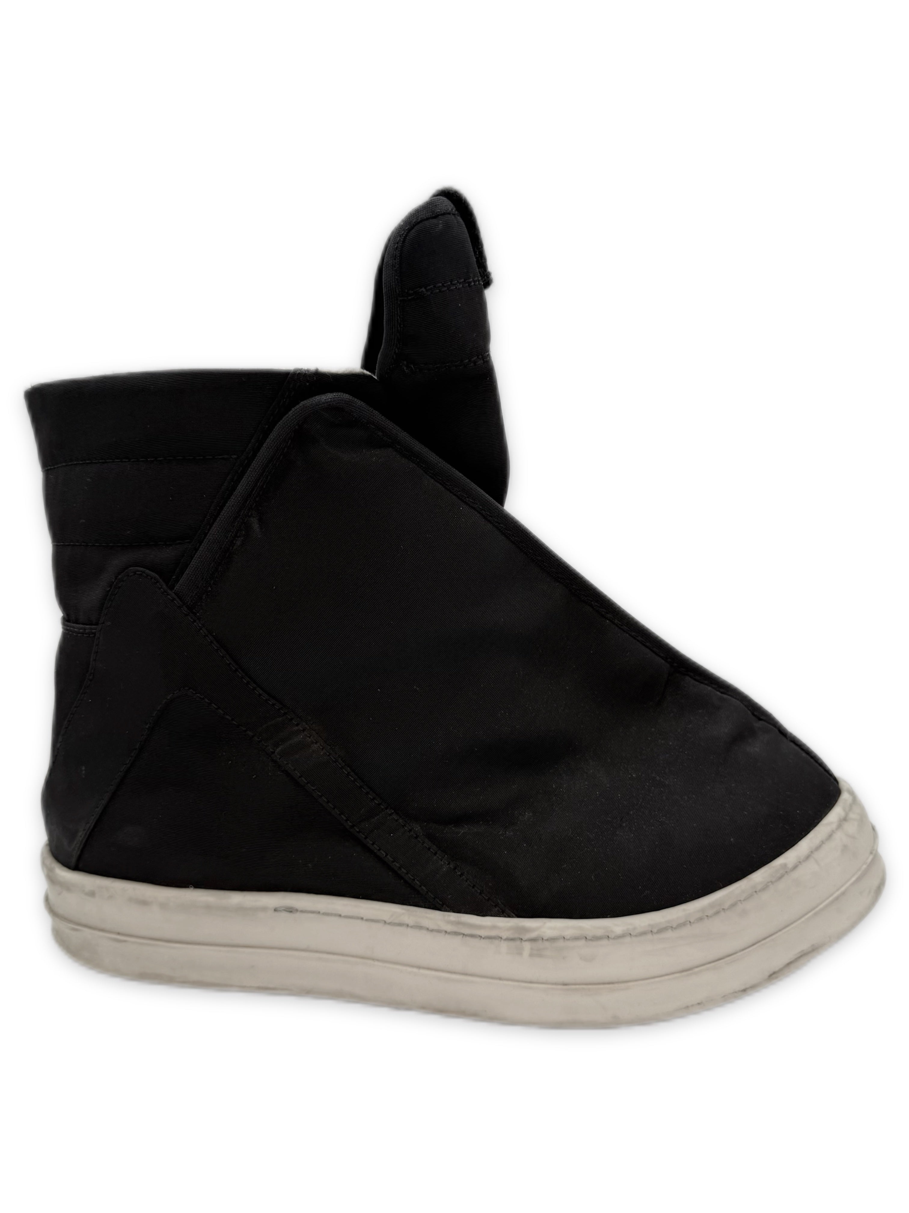 Rick Owens DRKHDW Hoof Dunk Black Nylon Sneakers